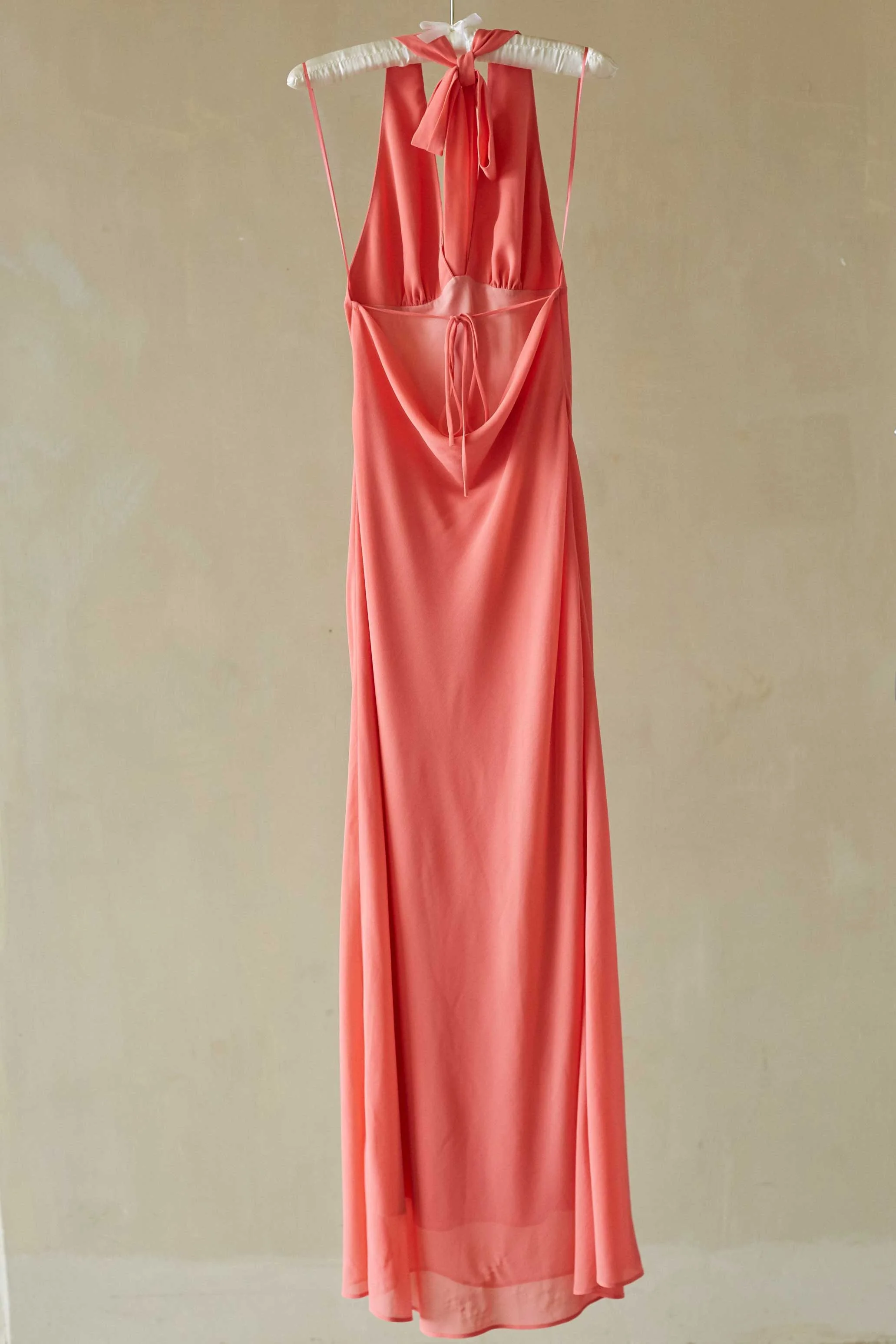 Mari Halter Chiffon Maxi Dress