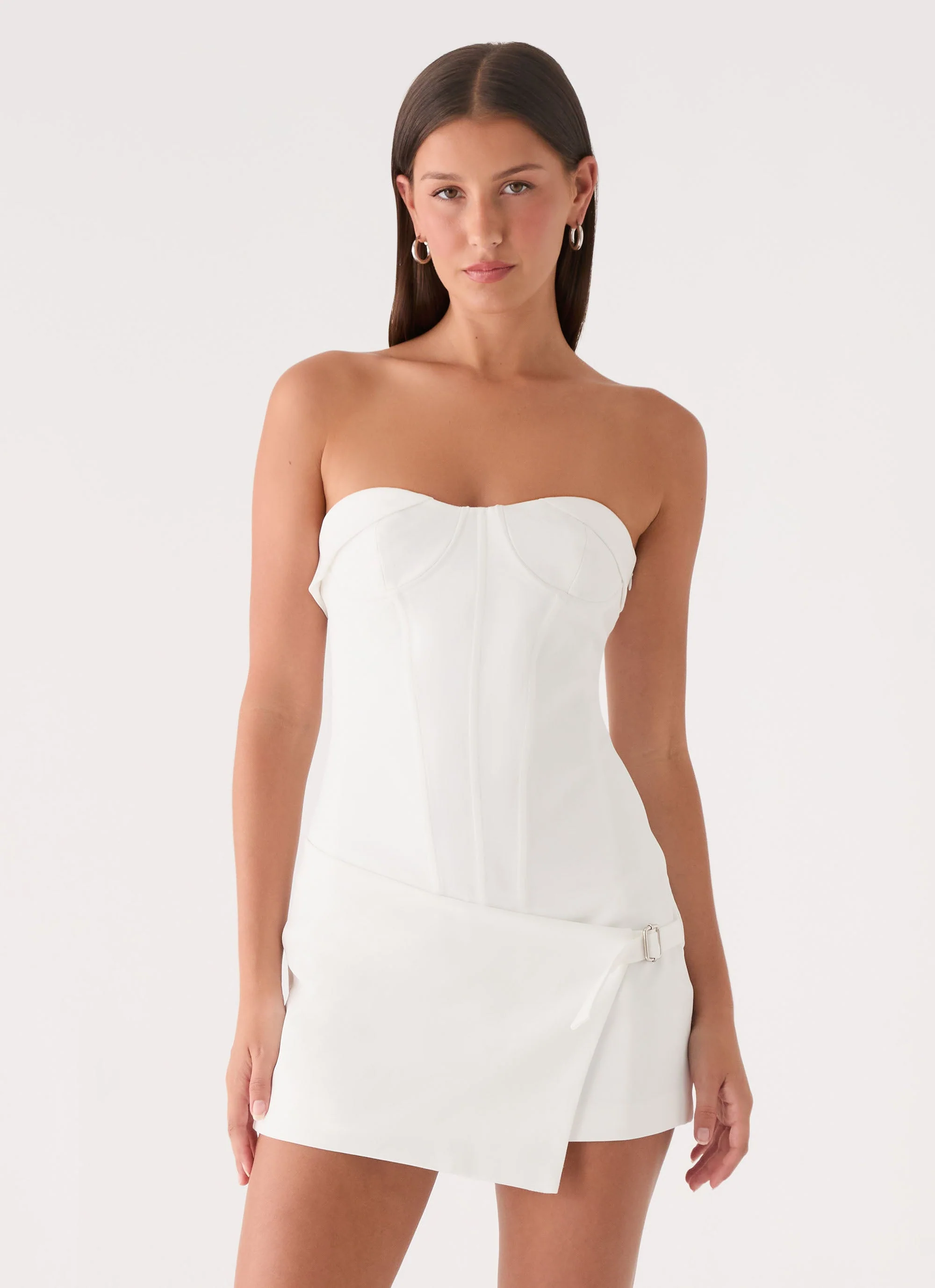 Jennah Mini Dress - White Dove