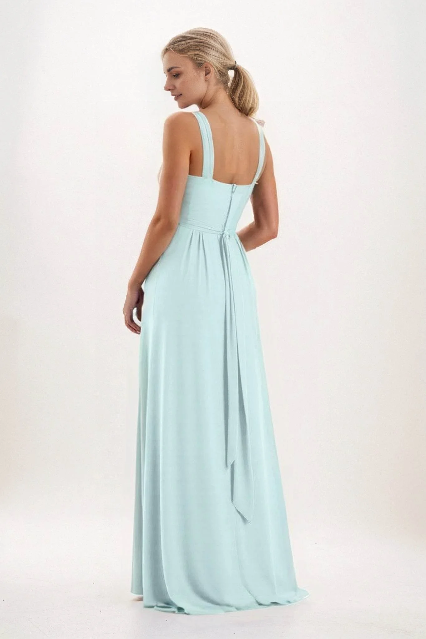 A-Line Maxi Chiffon Bridesmaid Dress CB0824