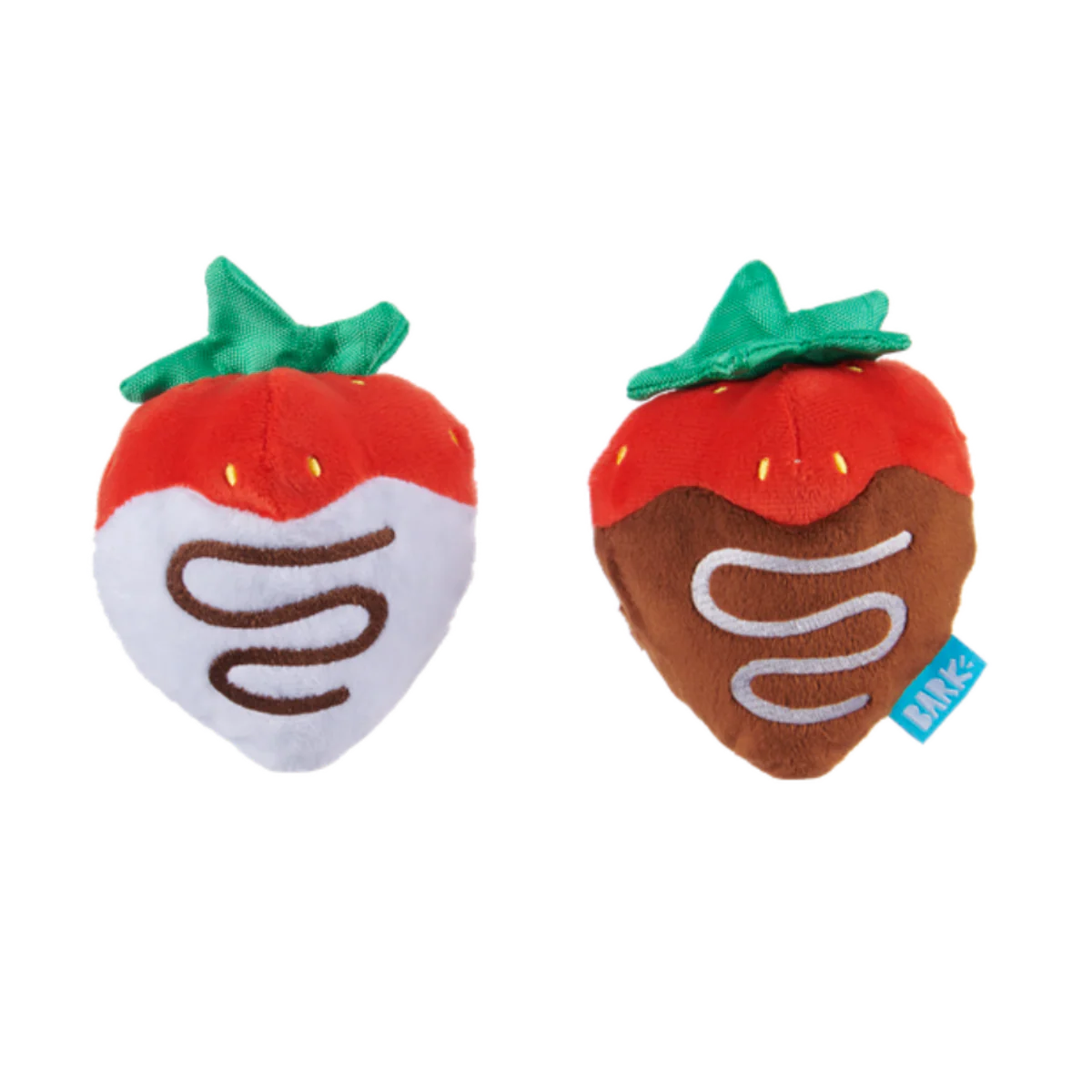 Chocolick Strawberries Plush Multi-Part Dog Toy