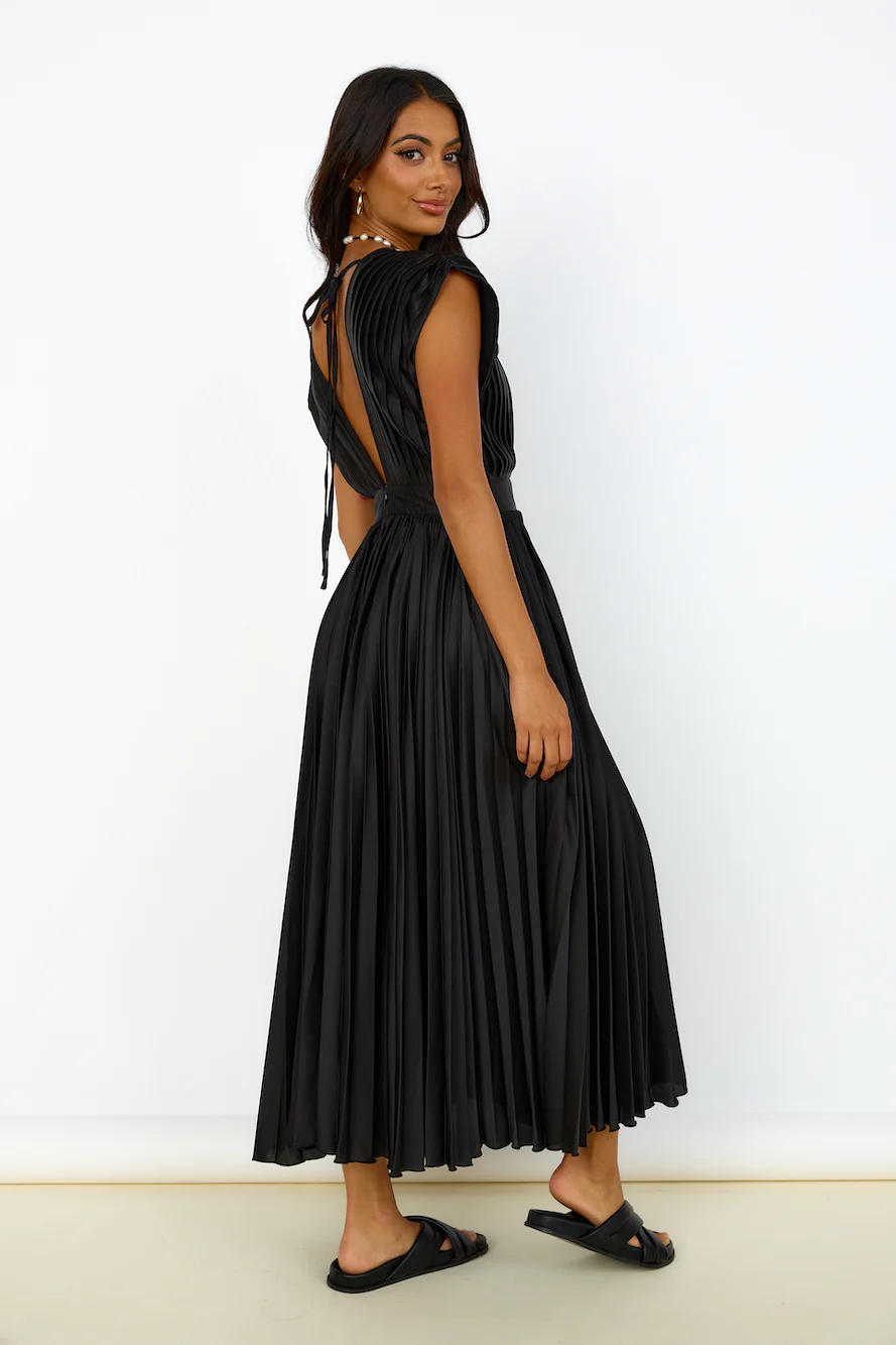 Iridescent Nights Maxi Dress Black