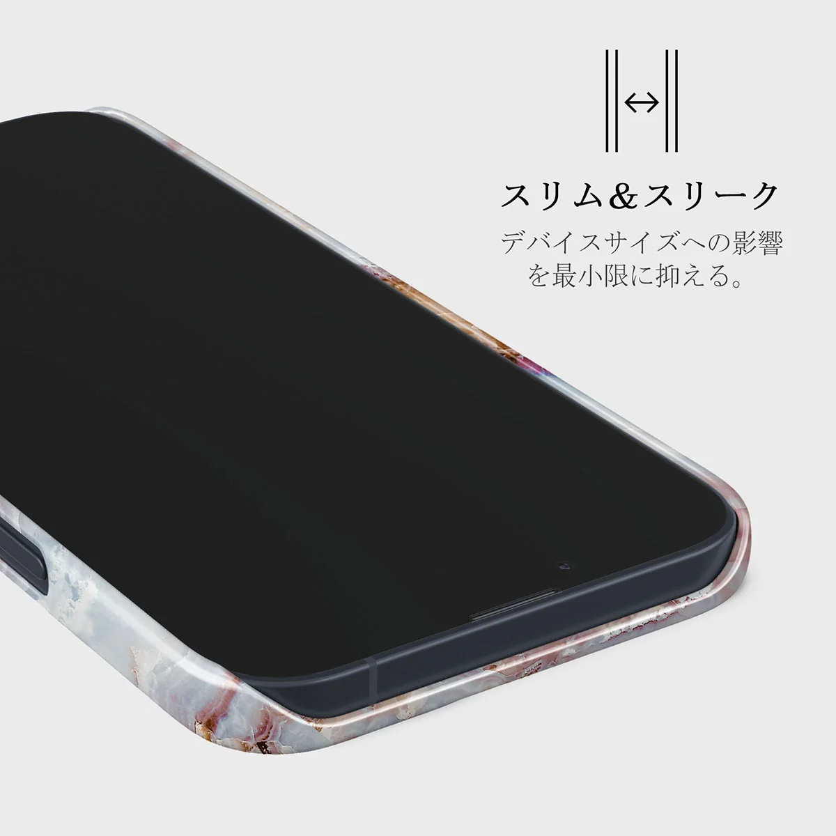 Frozen Leaves - Cute Marble iPhone 13 Mini ケース
