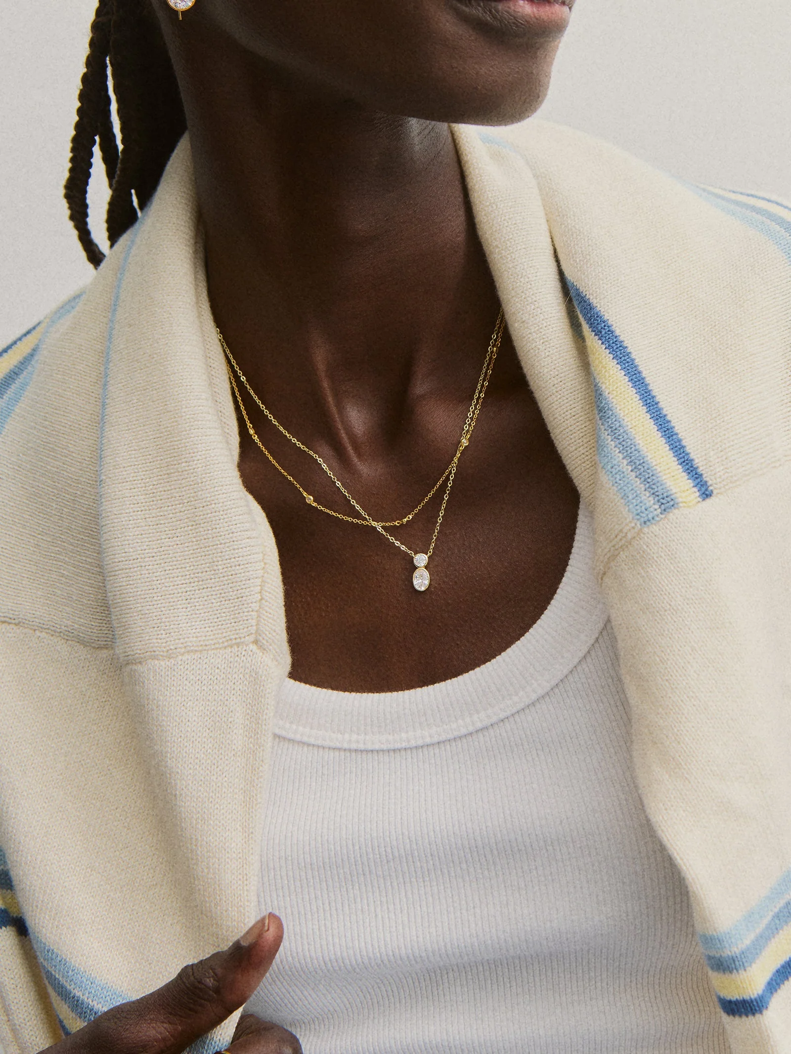 Marysol 14K Gold Necklace - Gold/Pavé