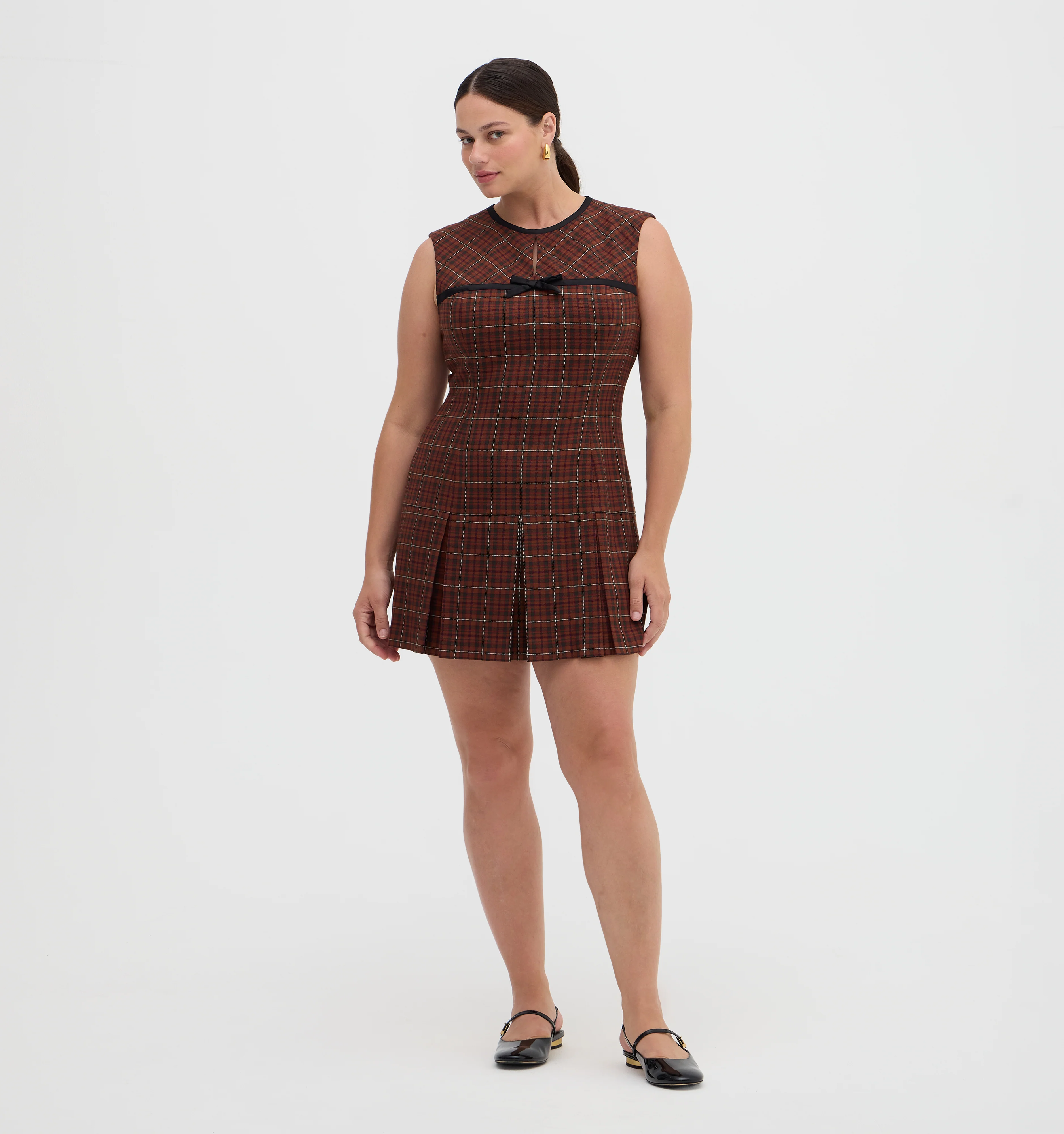 The Michelle Dress - Chestnut Plaid