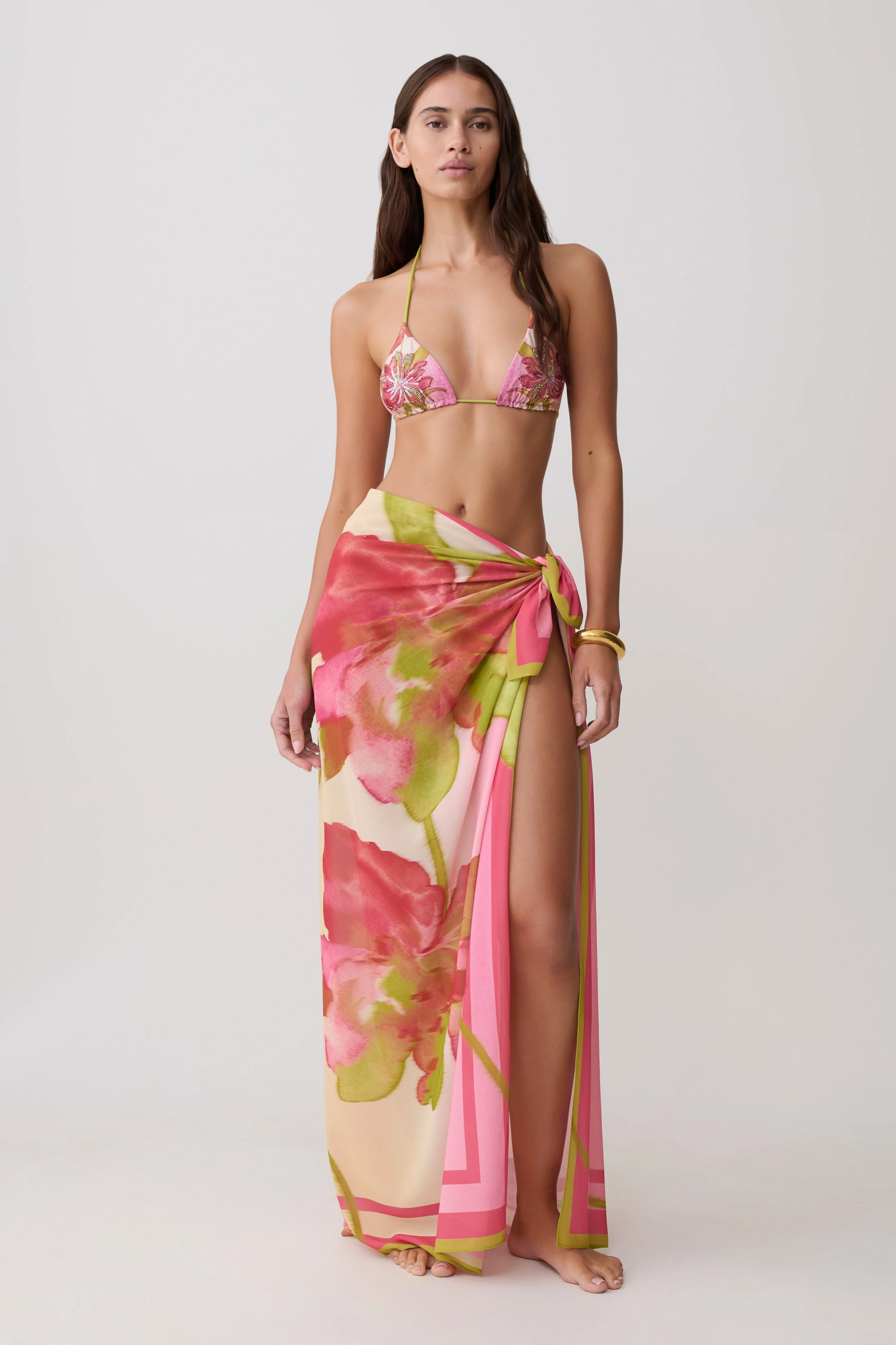 Nena Printed Sarong - Camillea Flower Print