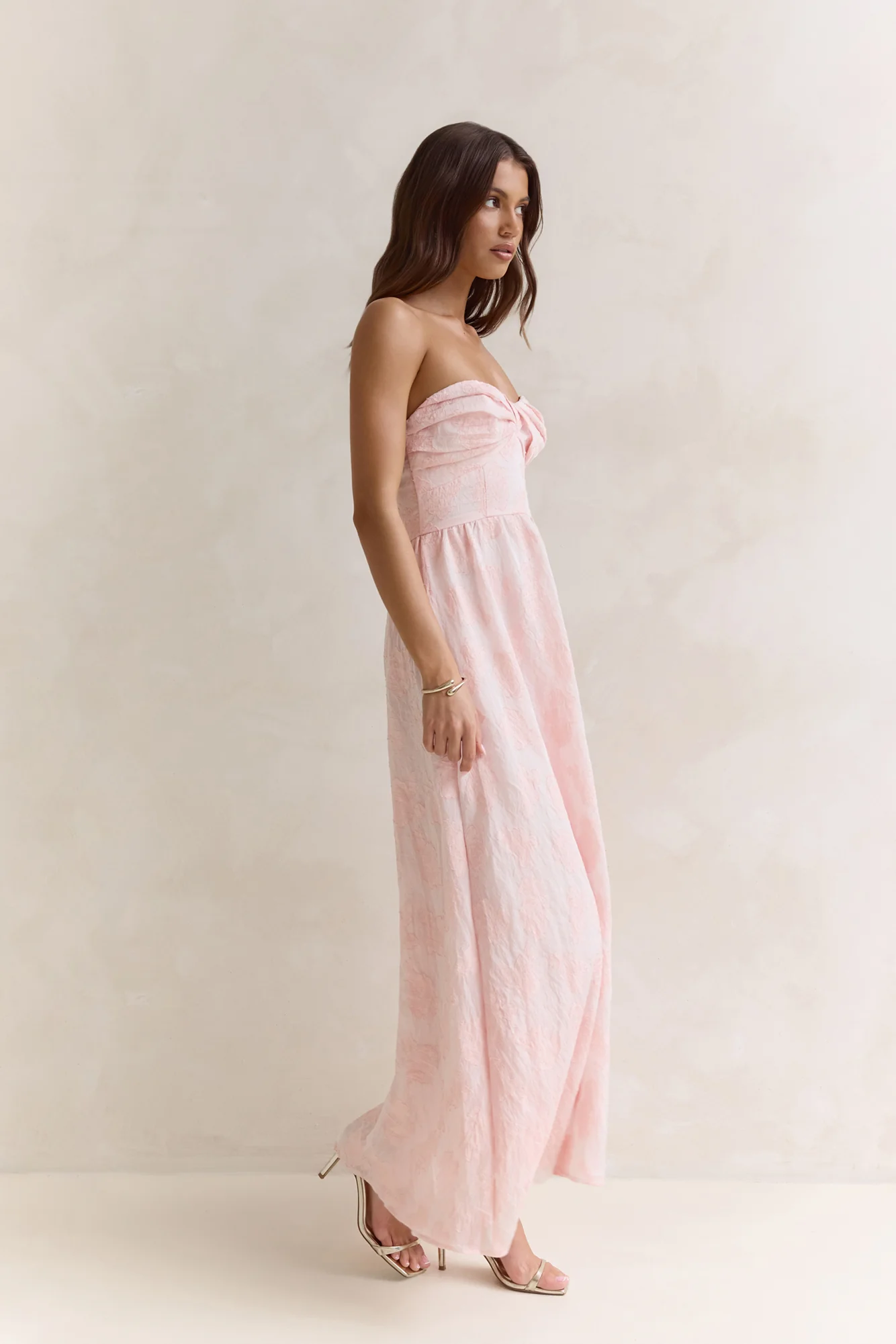 Wishes Deep Within Strapless Maxi Dress Pink - luluinthesky