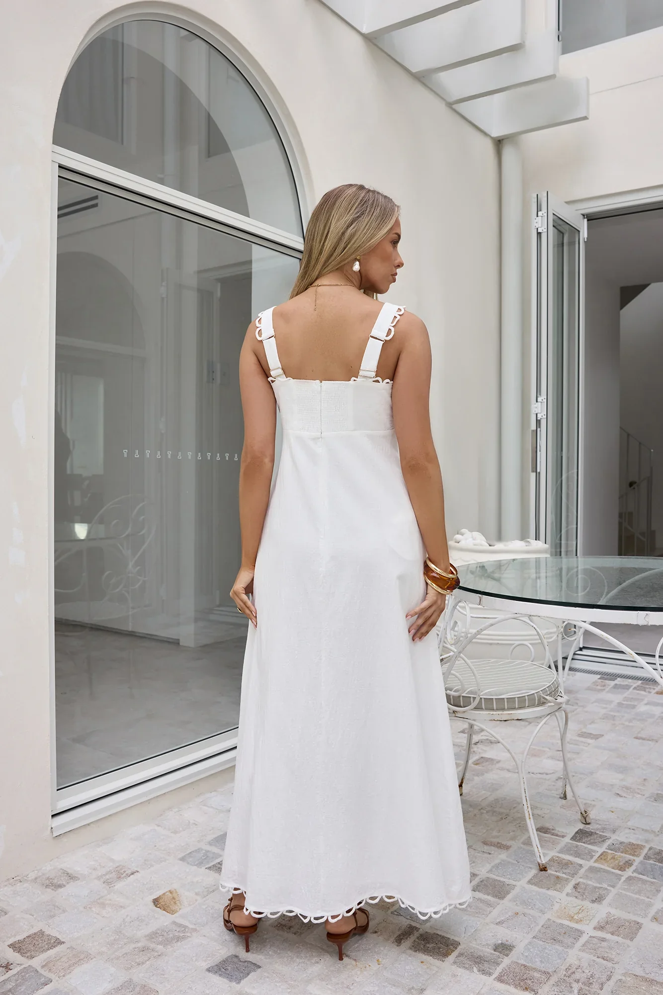 Dreamy Hearts Maxi Dress White