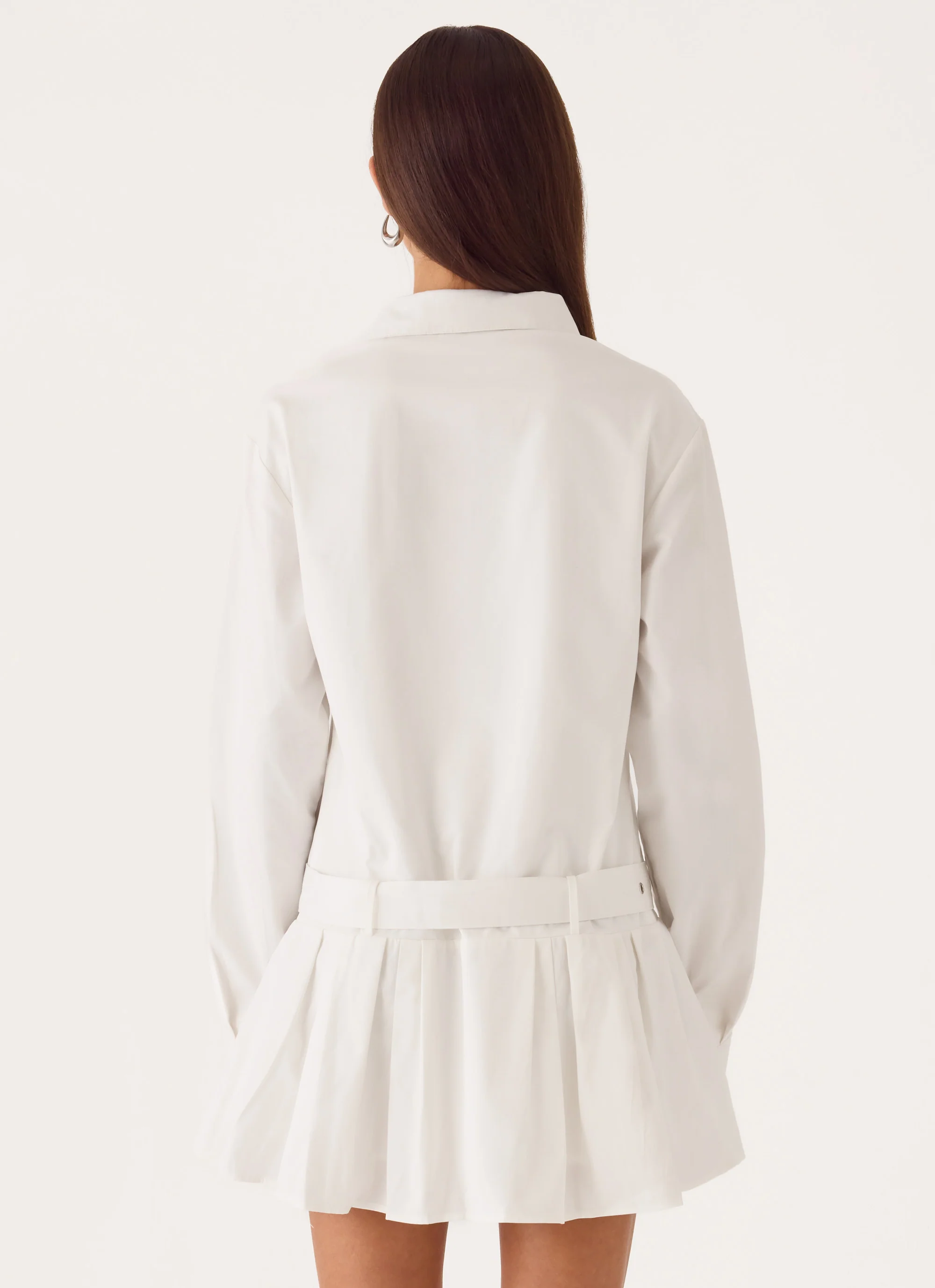 Calipso Shirt Dress - White - luluinthesky