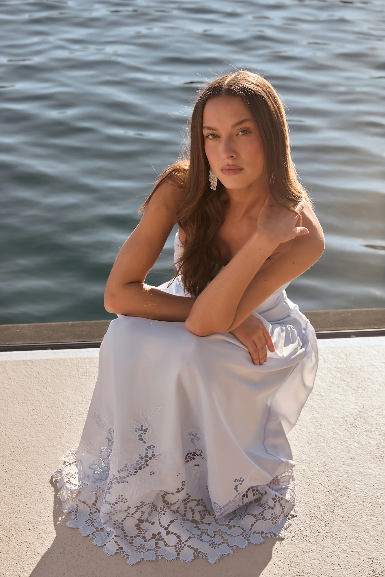 Delicate Dreams Strapless Maxi Dress Light Blue - luluinthesky