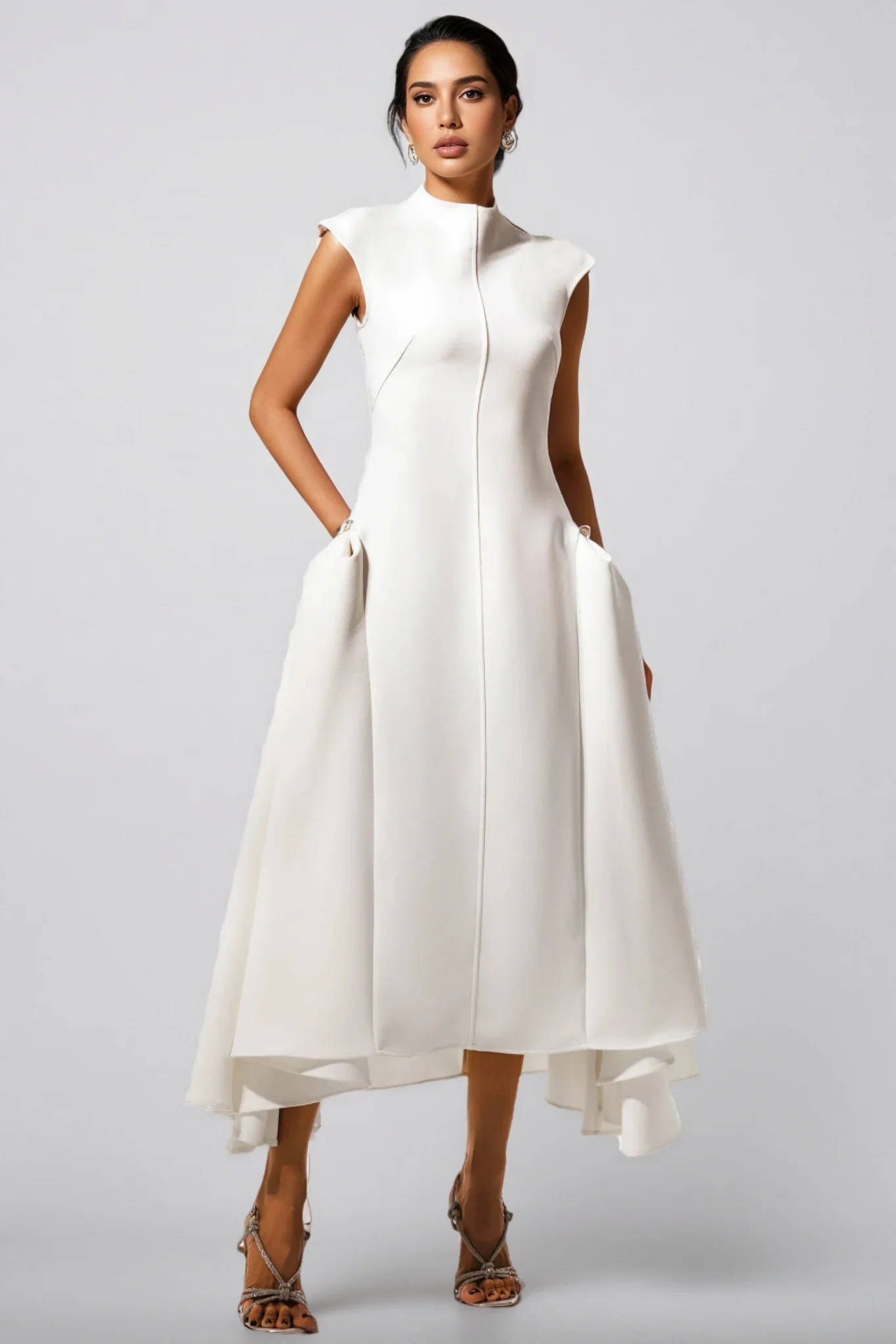Paulina Choker Sleeveless Maxi Dress