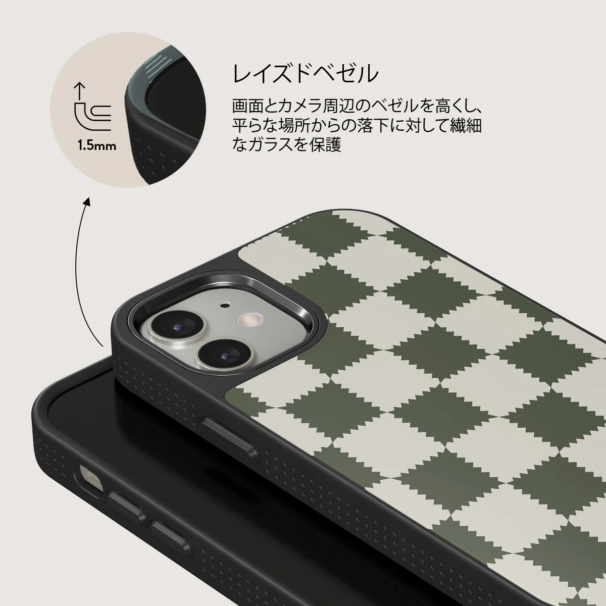 Retro Grid - iPhone 12 ケース