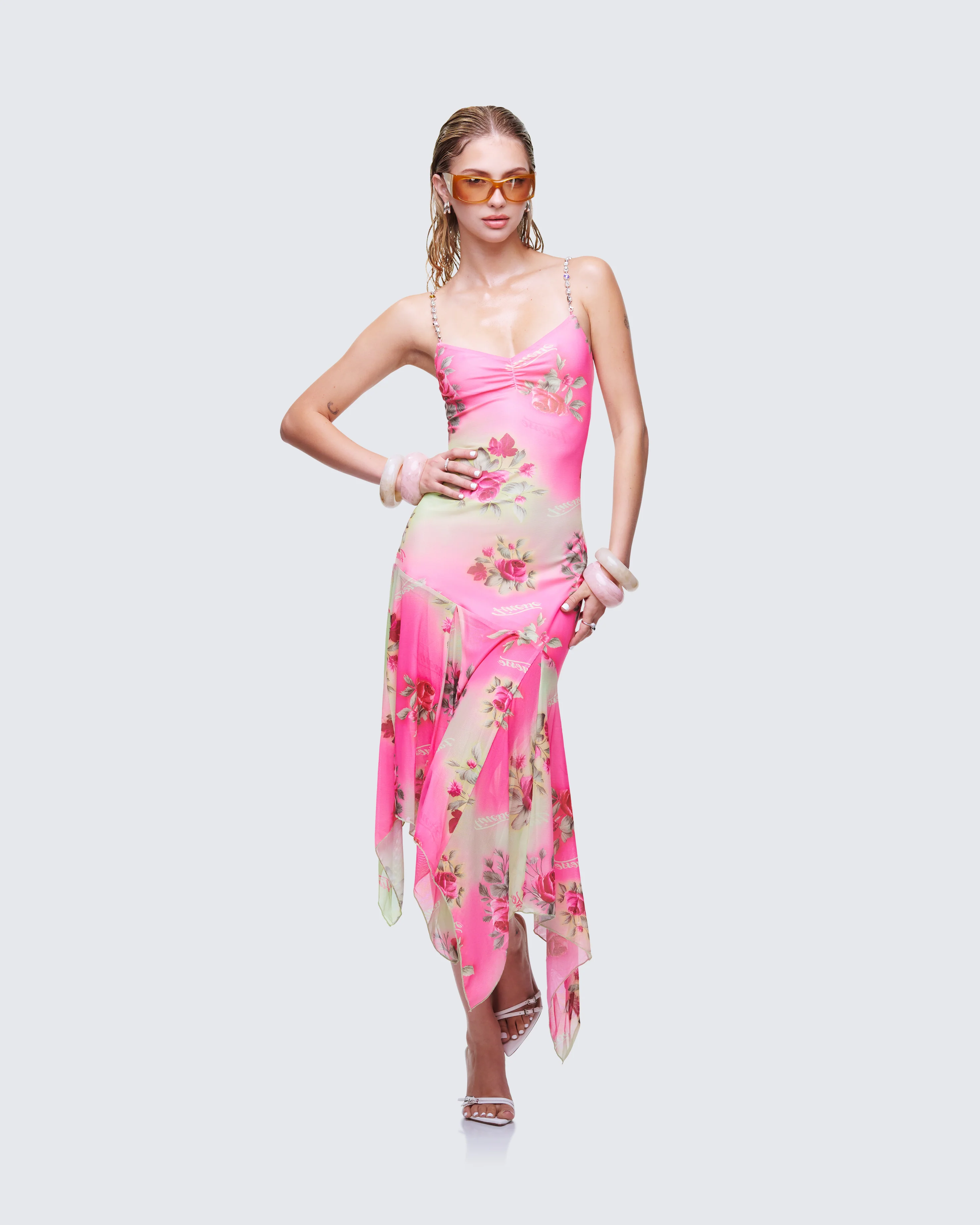 Nola Multi Printed Midi Dress