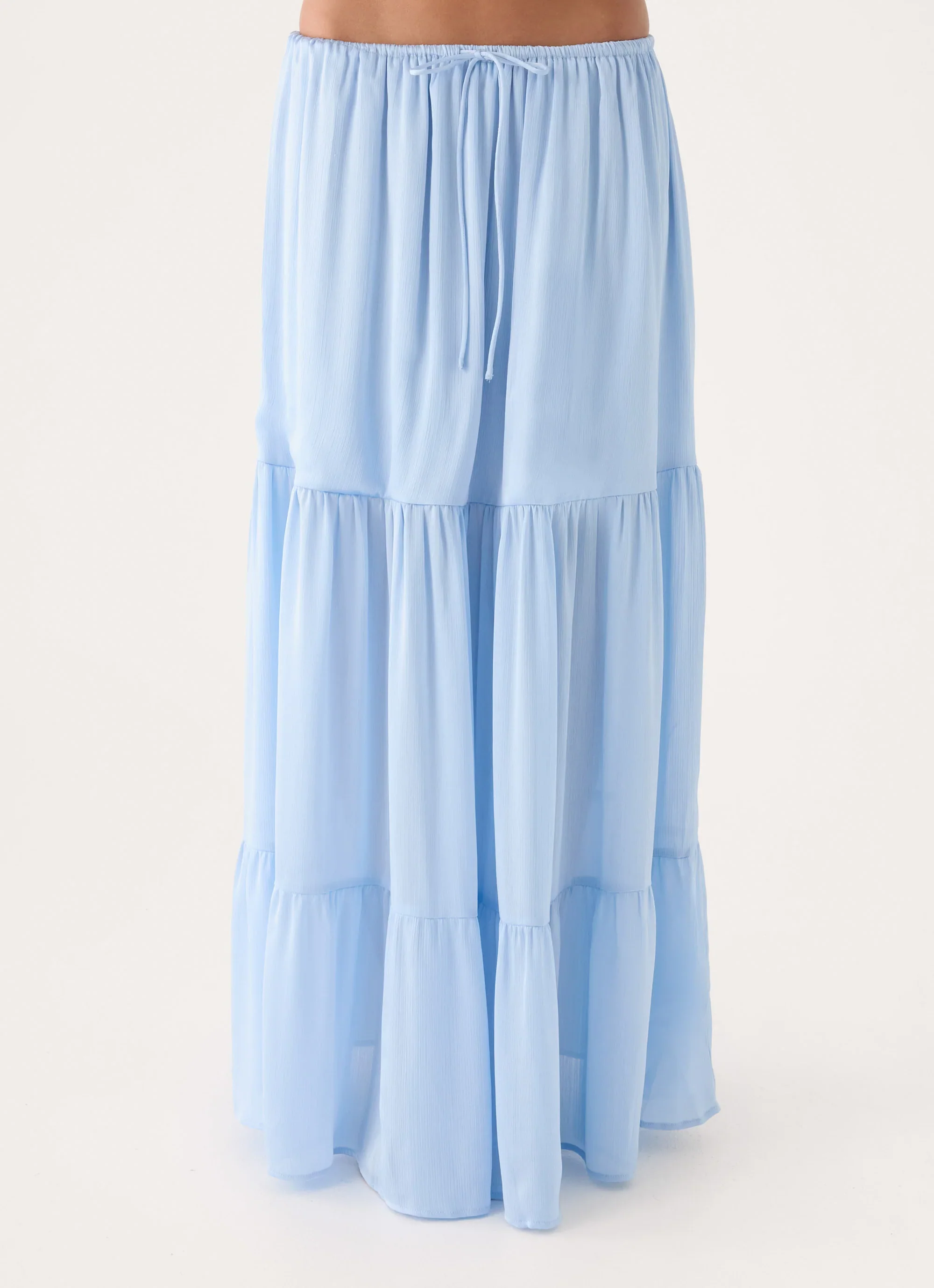 Morino Tiered Maxi Skirt - Blue