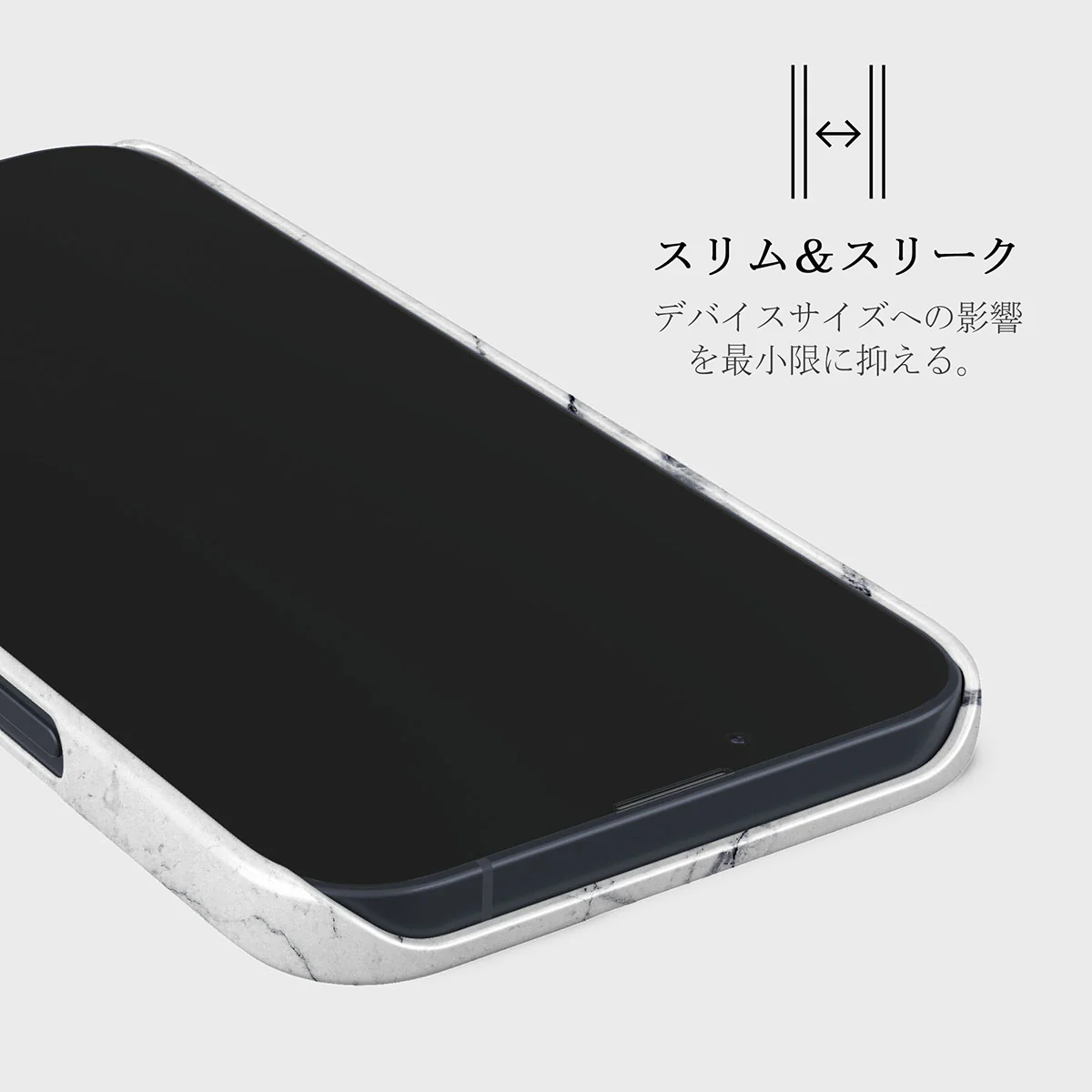 Satin White - Marble iPhone 13 Mini ケース