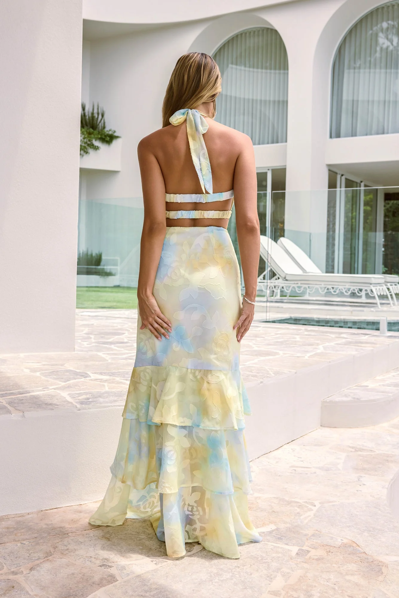Lover Of Luxe Halter Maxi Dress Yellow