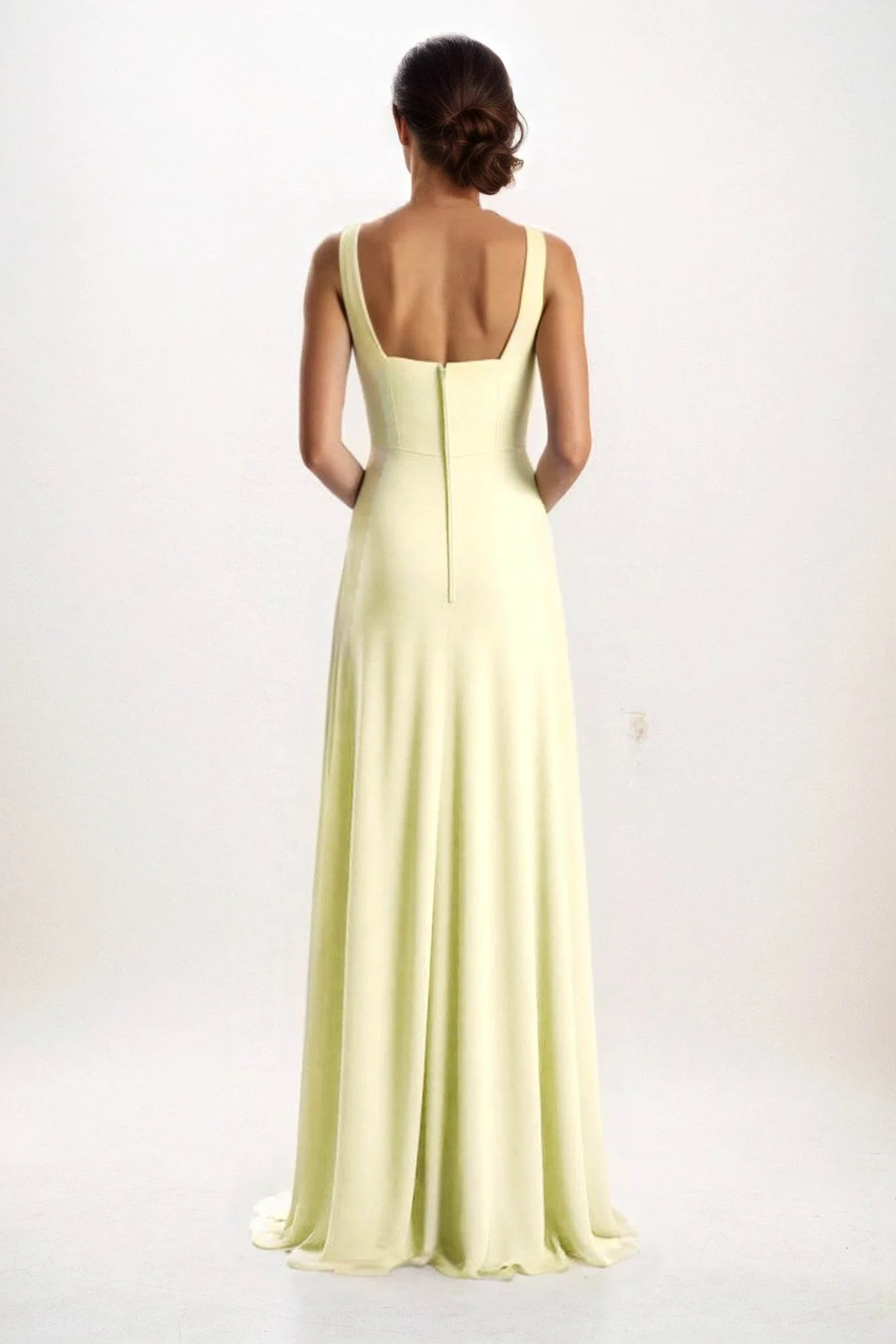 Sheath-Column Maxi Chiffon Bridesmaid Dress CB0826