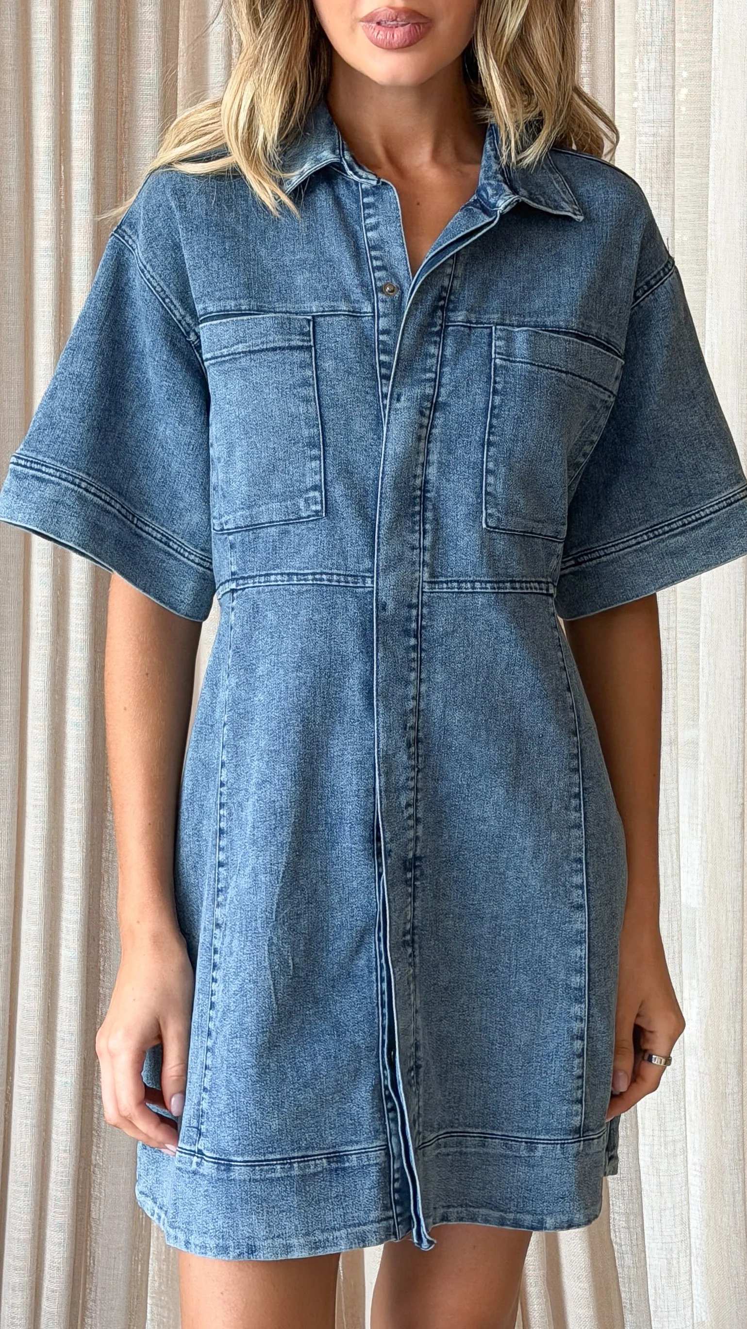 Reece Mini Dress - Denim