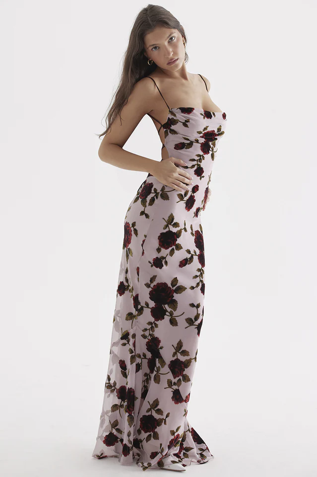 Pink Devoured Craft Long Dress