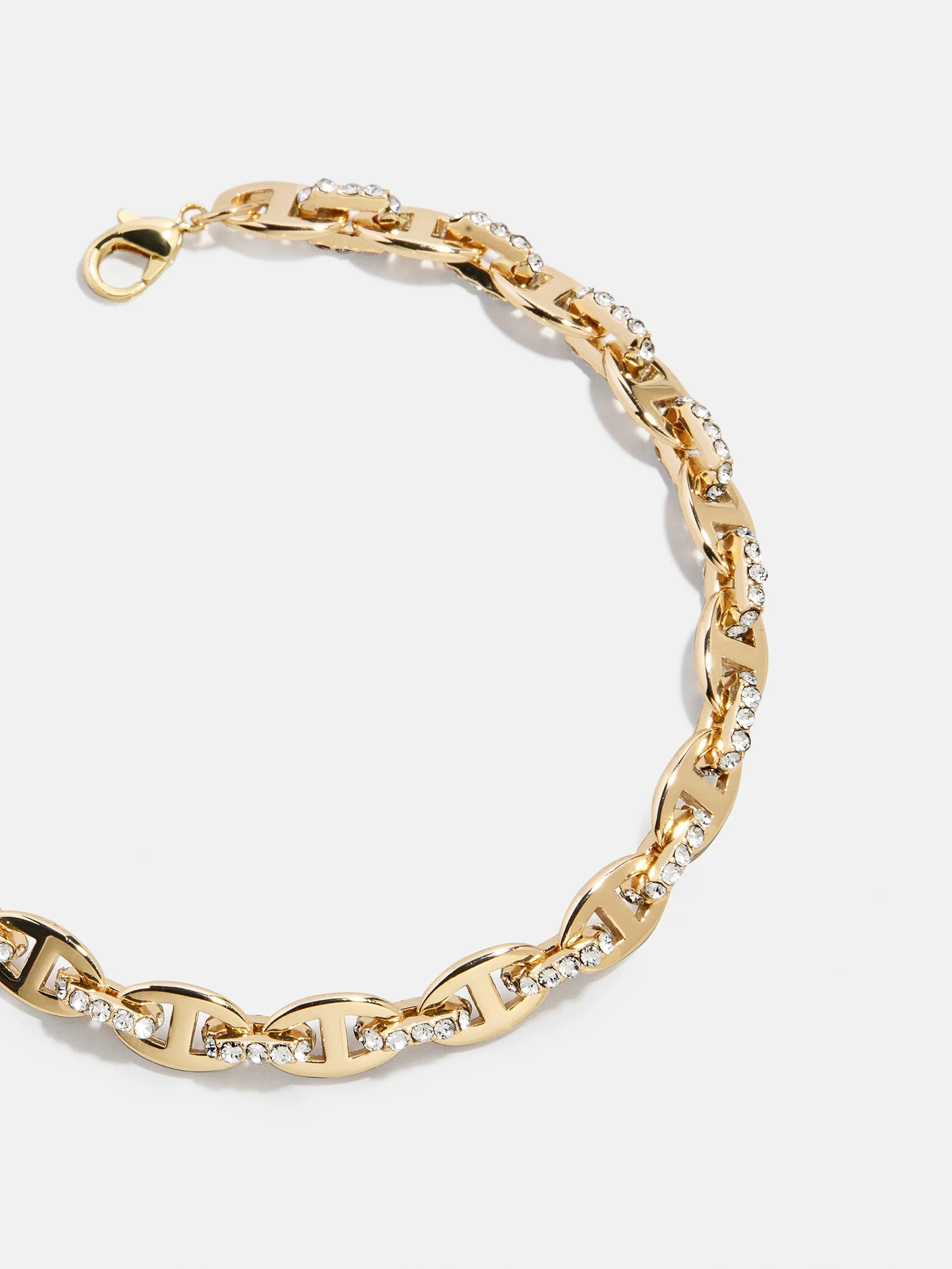 Thalia Mariner Chain Bracelet - Gold/Pavé