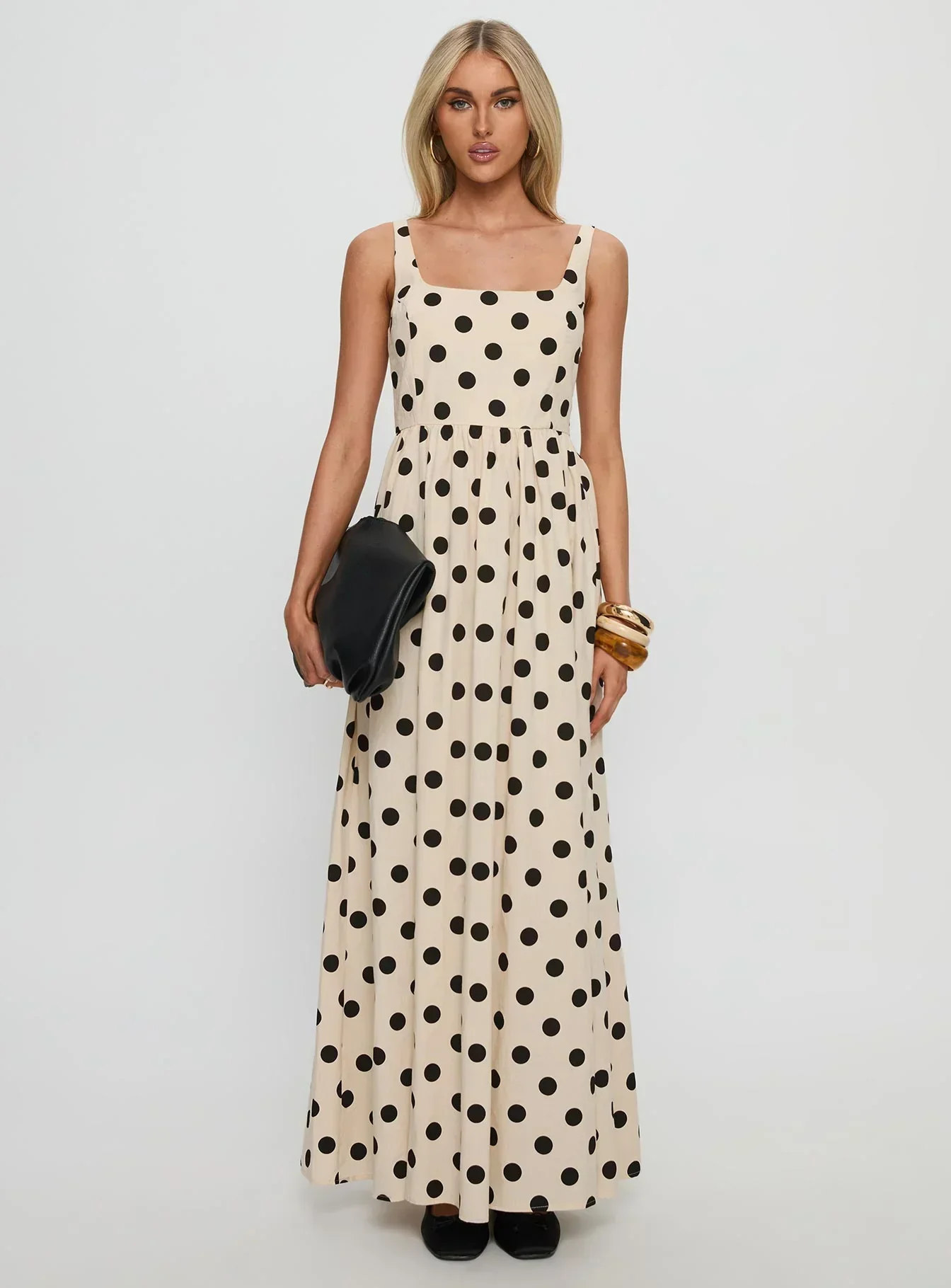 Cartmel Maxi Dress Cream / Polka Dot - luluinthesky