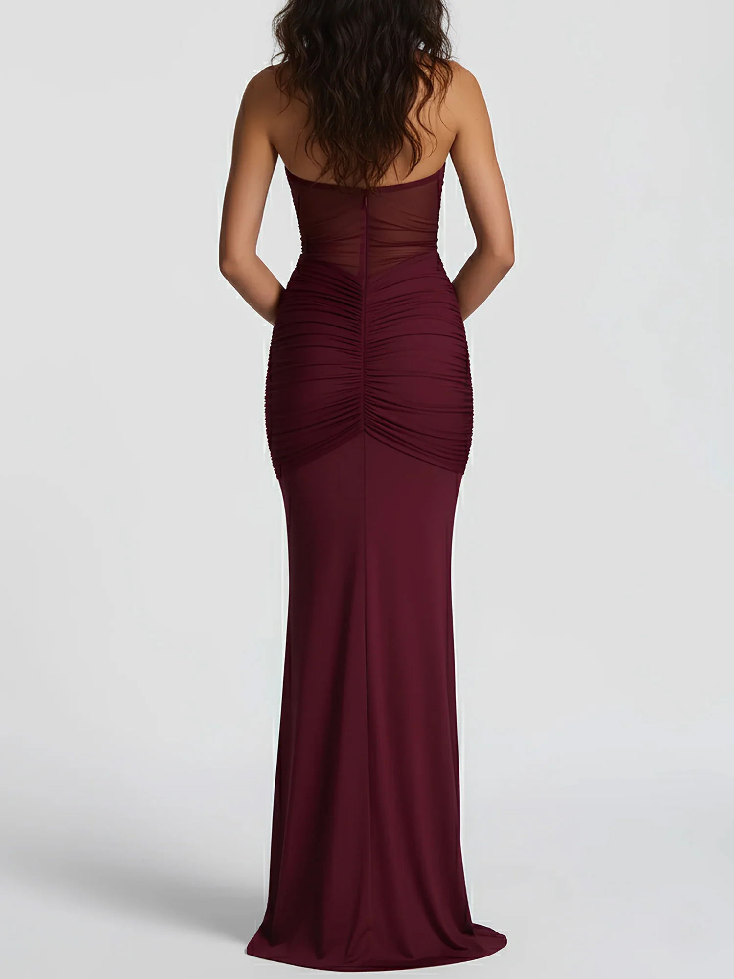 Black Draped Halter Maxi Dress Sheer Elegance