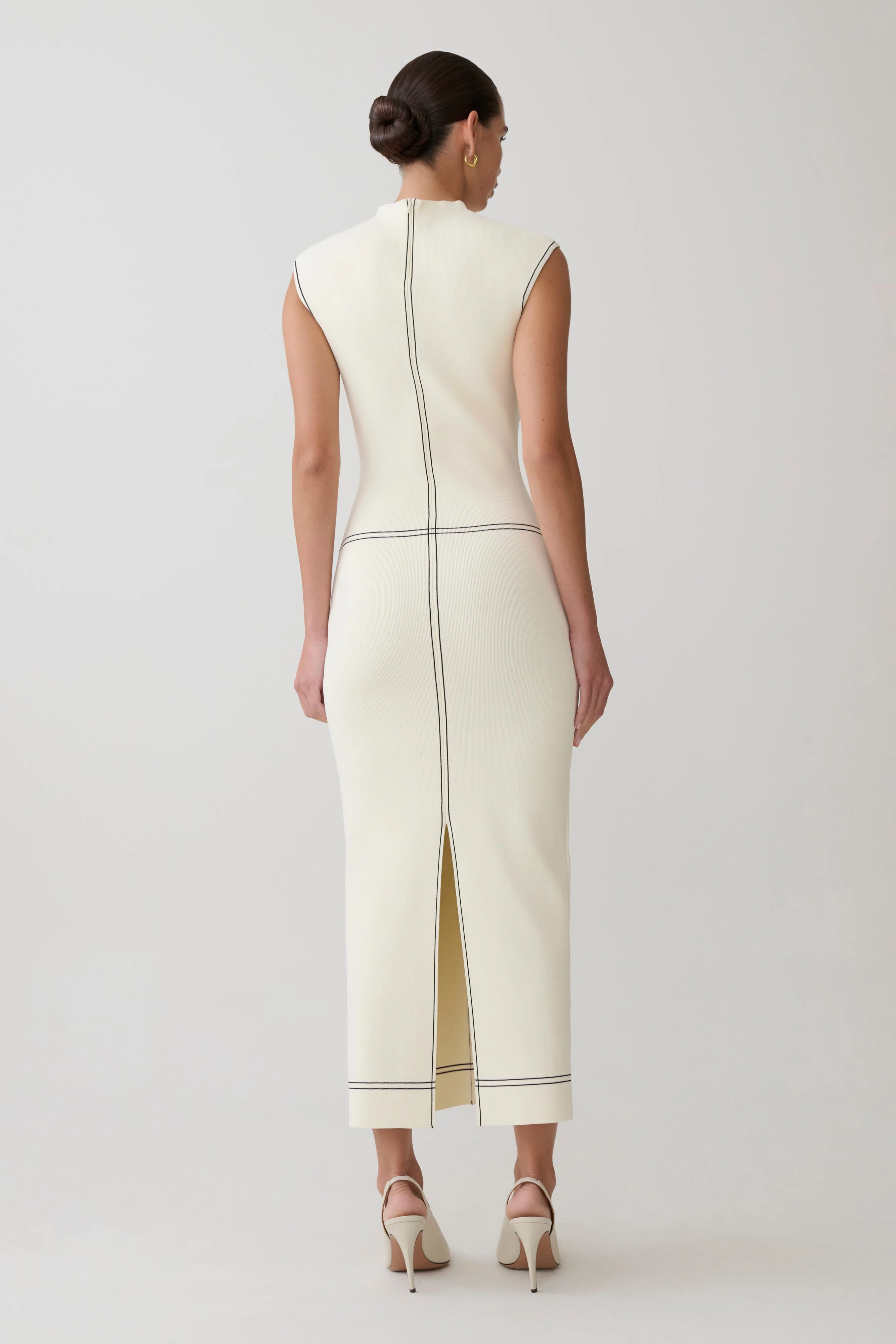 Malone Bandage Knit Midi Dress - Ivory
