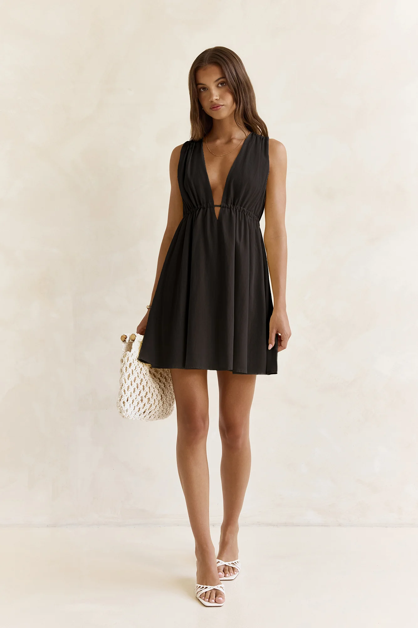 Spritz Of The Sun Mini Dress Black
