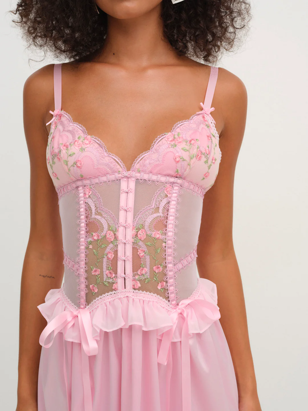 Ily Embroidered Slip Dress