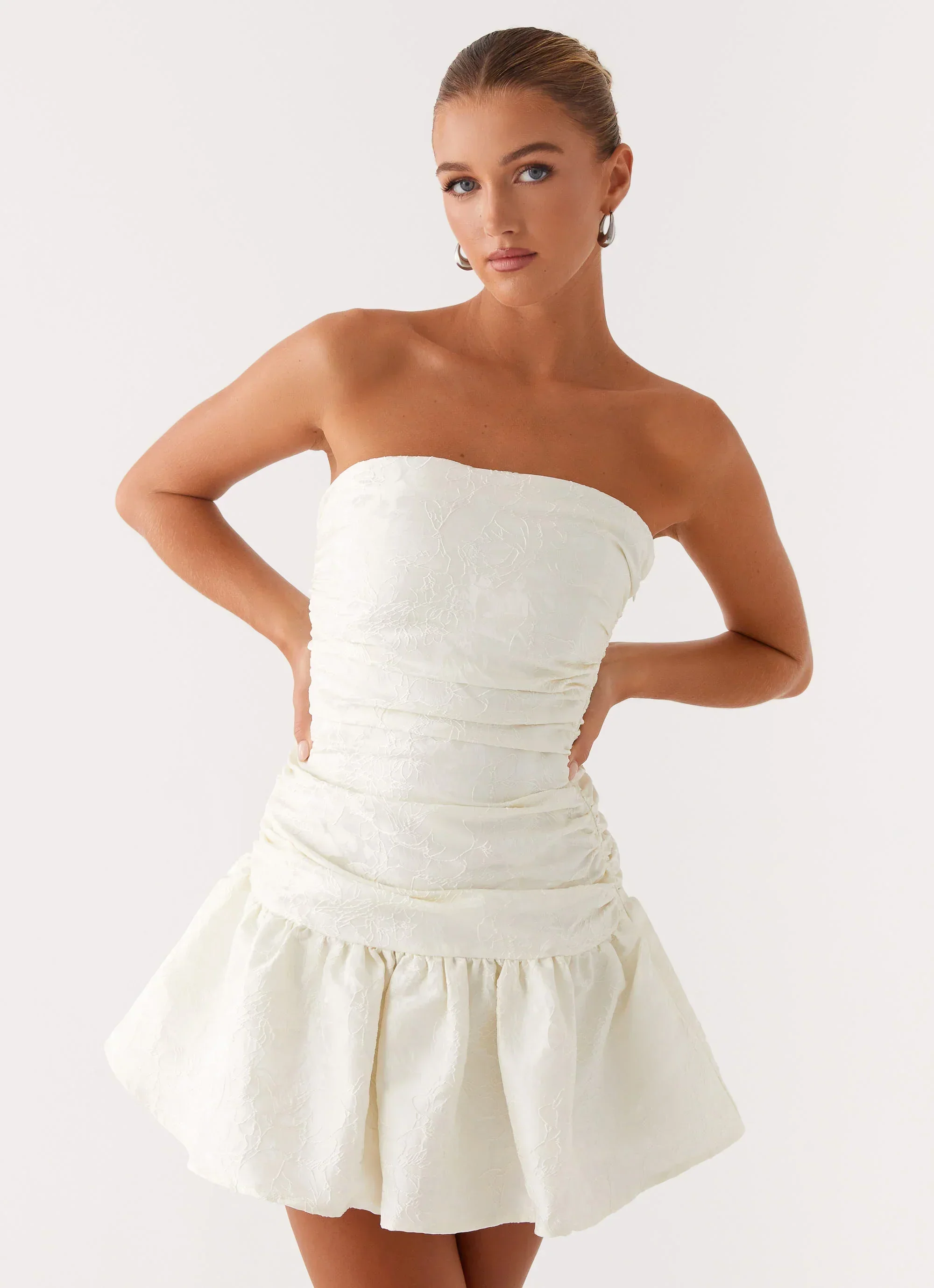 Ray Of Light Mini Dress - White