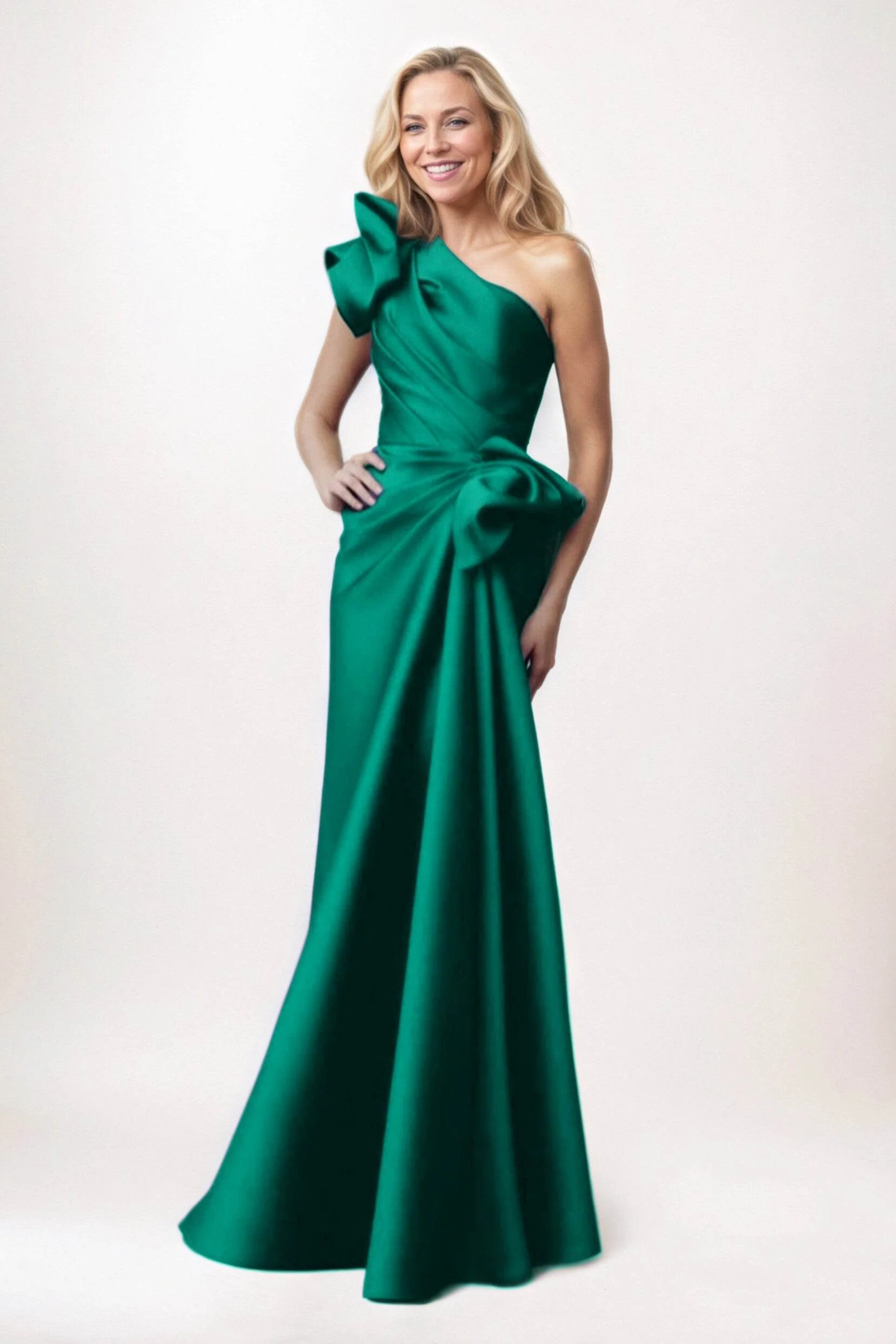 Sheath-Column Maxi Satin Mother of the Bride Dresses CM0383