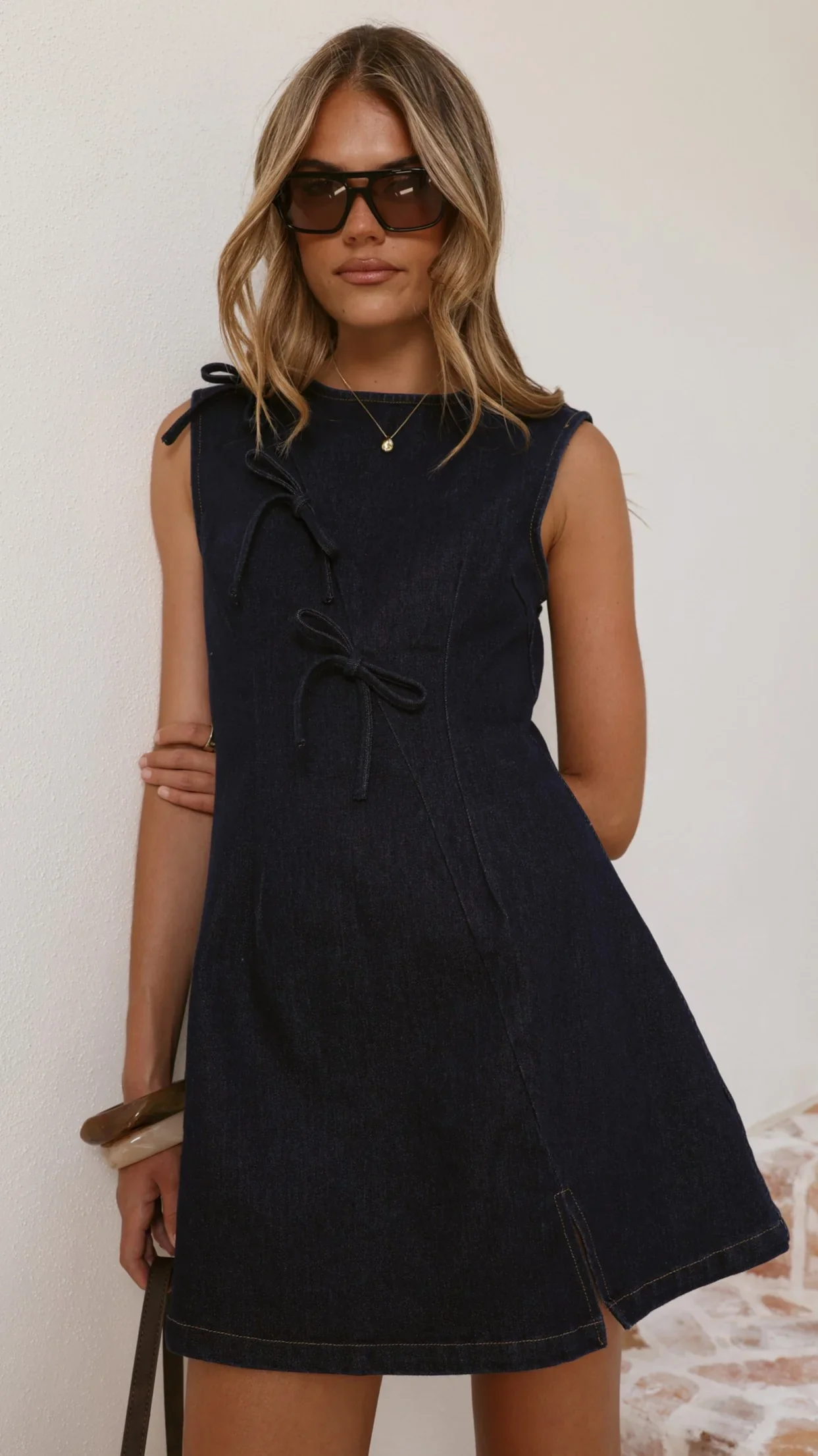 Tiff Mini Dress - Dark Denim