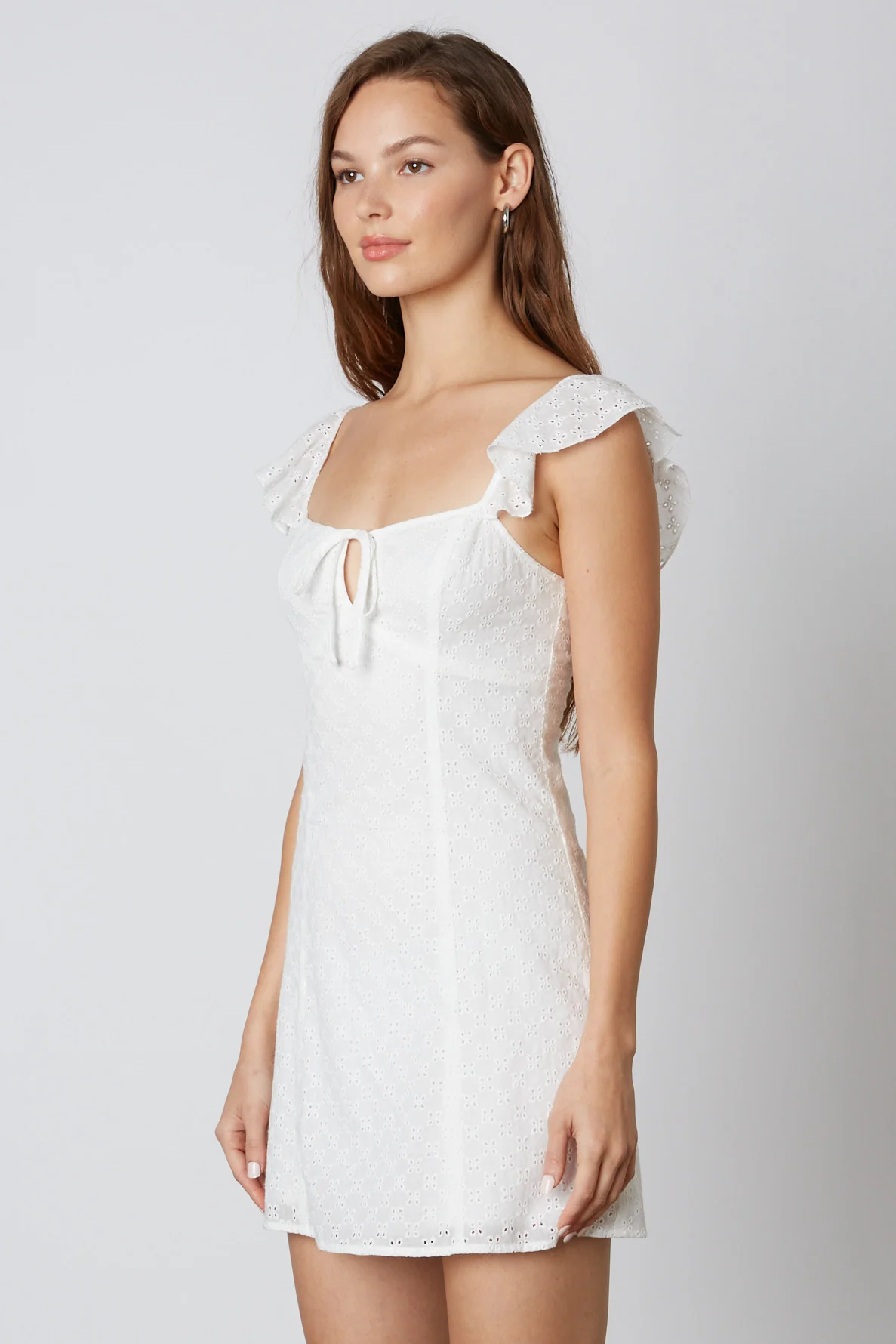 Eyelet Mini Dress