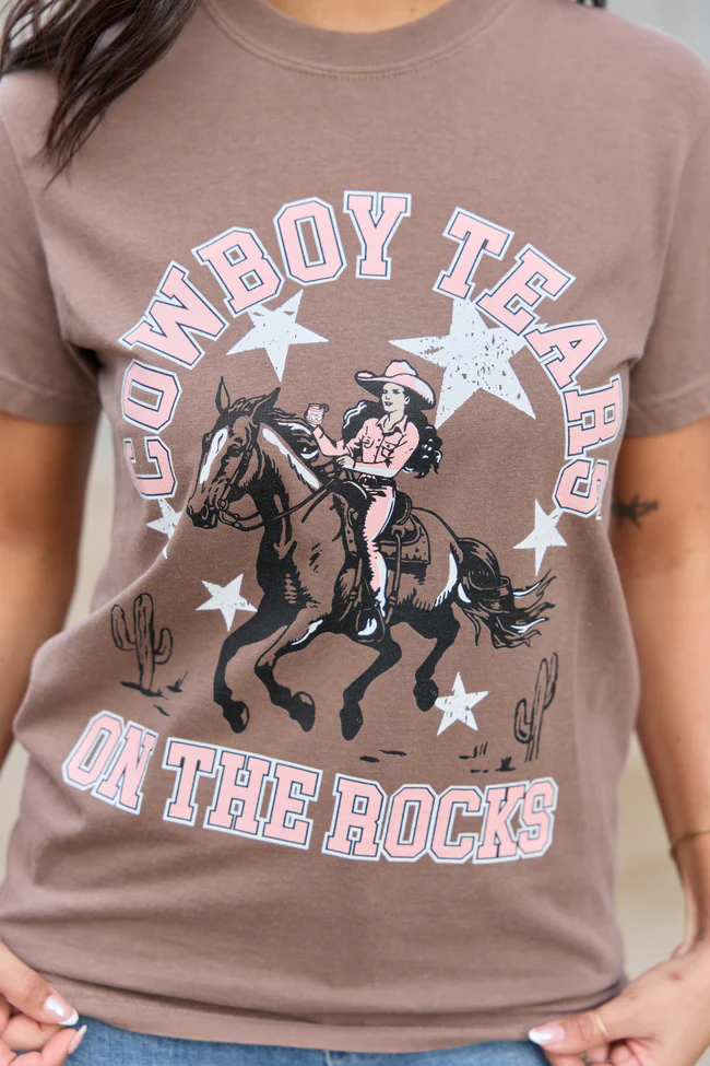 Cowboy Tears Brown Graphic Tee