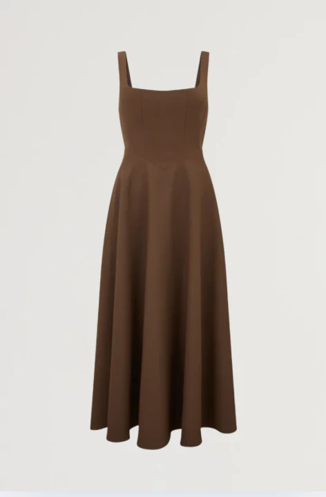 Square Neck Midi Dress
