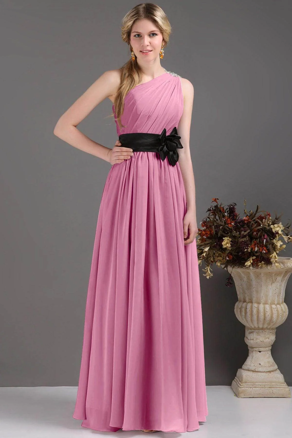 Sheath-Column Floor Length Bridesmaids Dress COSF14001