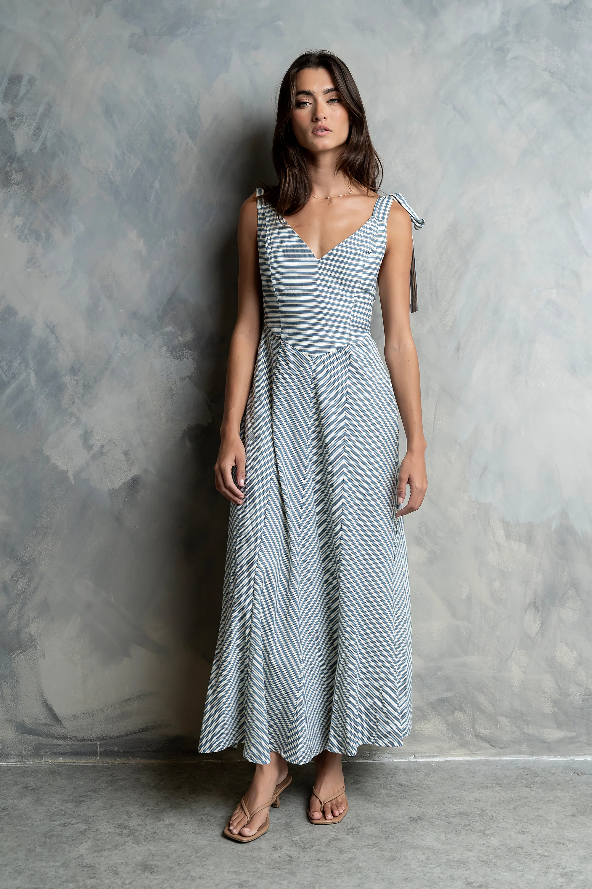 Michelle Striped Maxi Dress