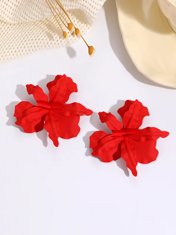 Flower Shape Drop Earrings