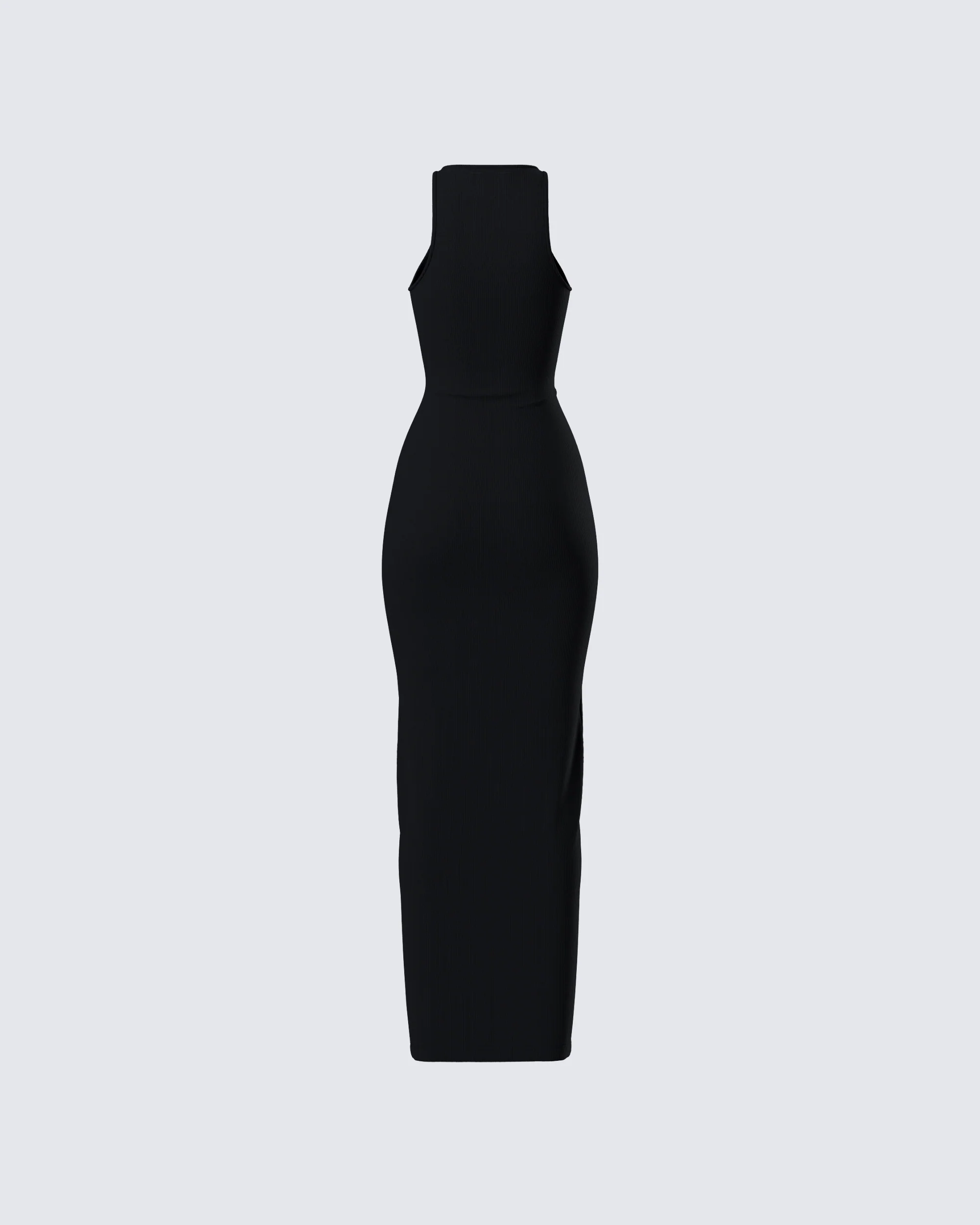 Jazlyn Black Invisible Strap Maxi Dress