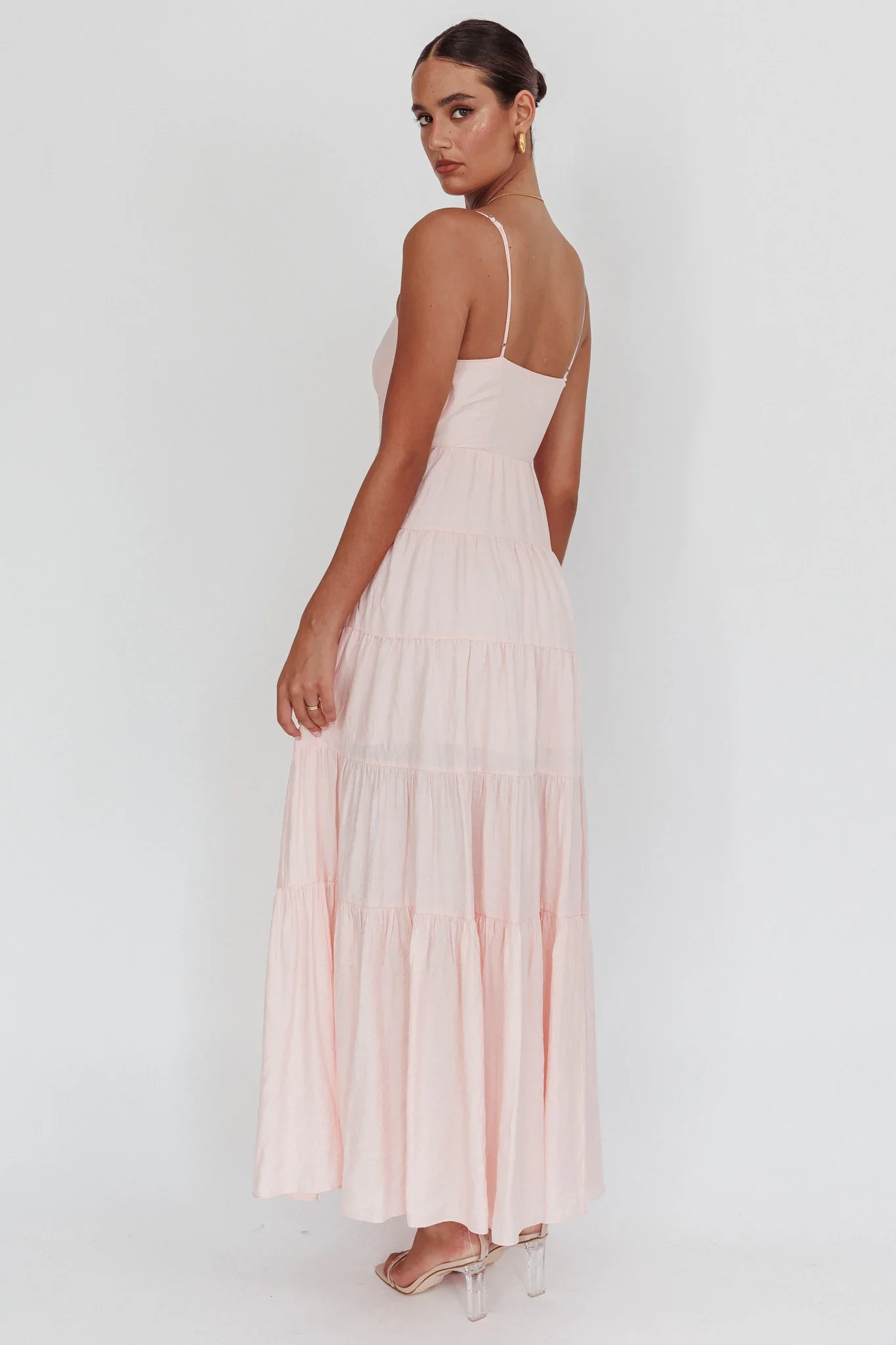 Main Attraction Cami Strap Maxi Dress Blush - luluinthesky