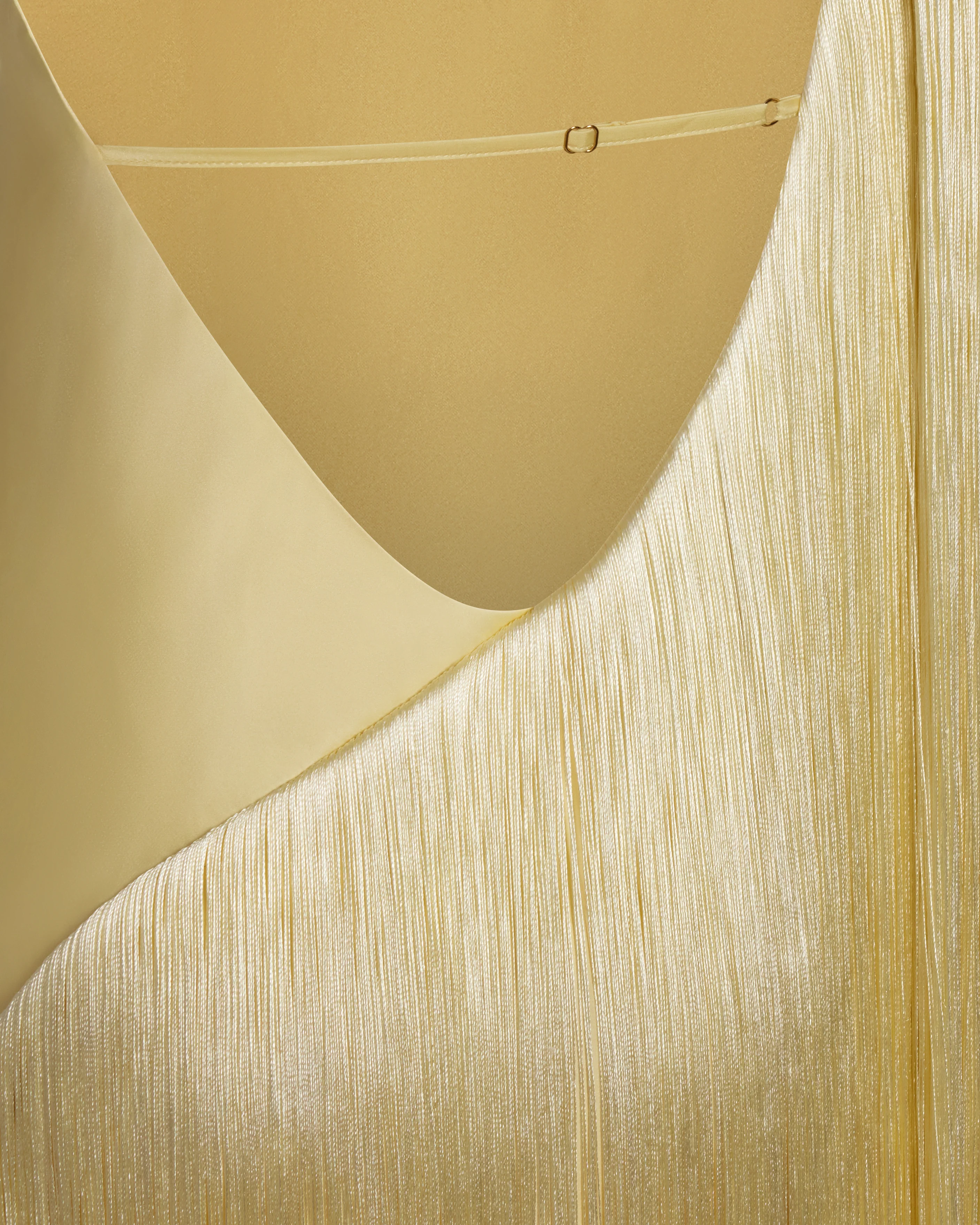 Fringe One Shoulder Maxi Dress - Champagne - FASHION NOB