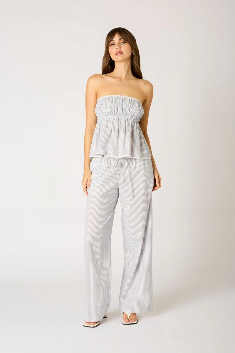 Striped Smocked Tube Top