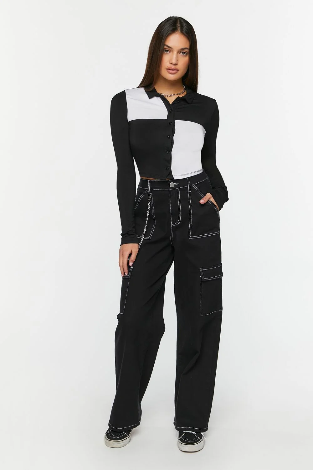Checkered Cropped Shirt