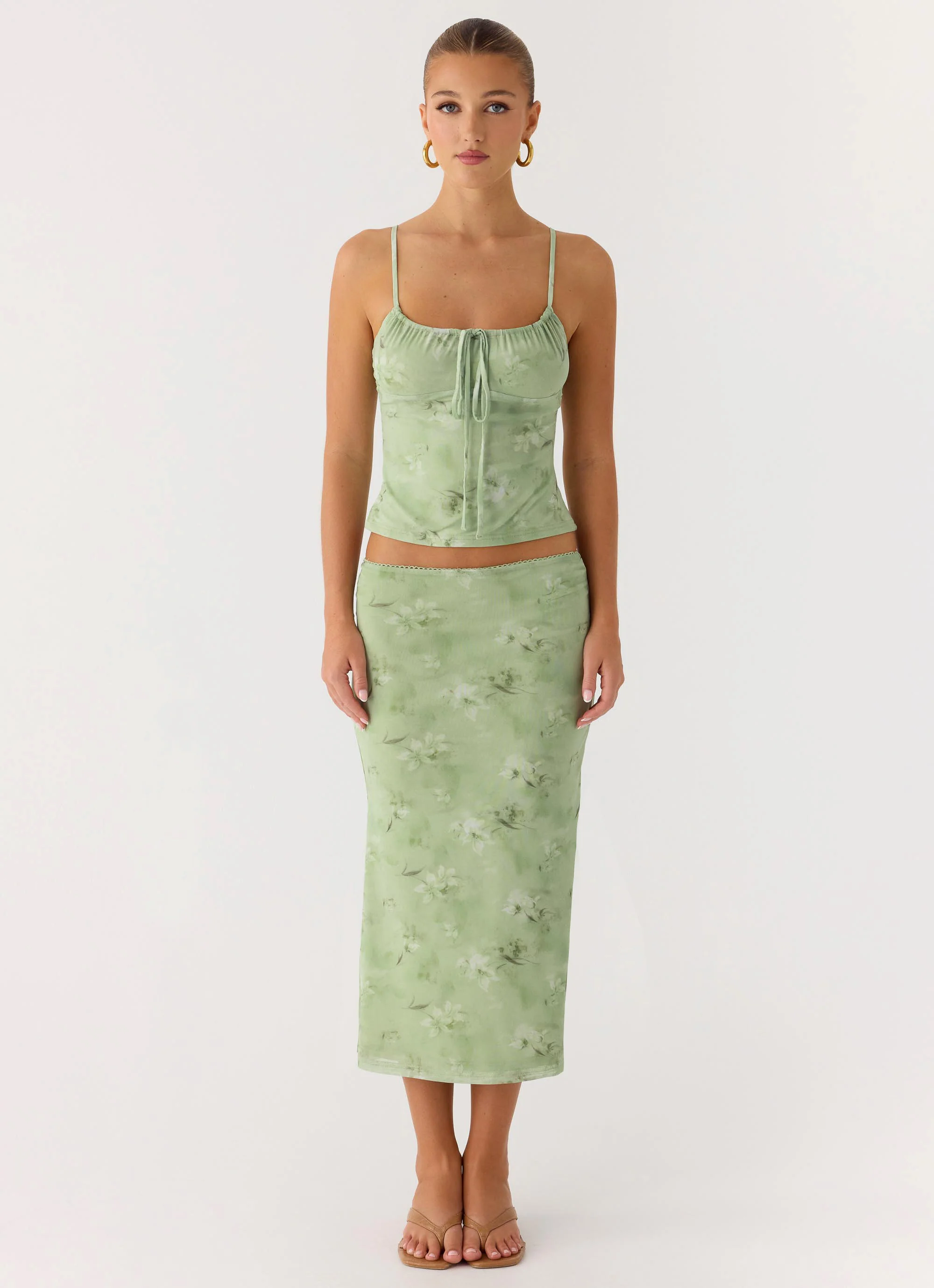 Bending My Rules Top - Blurred Lime
