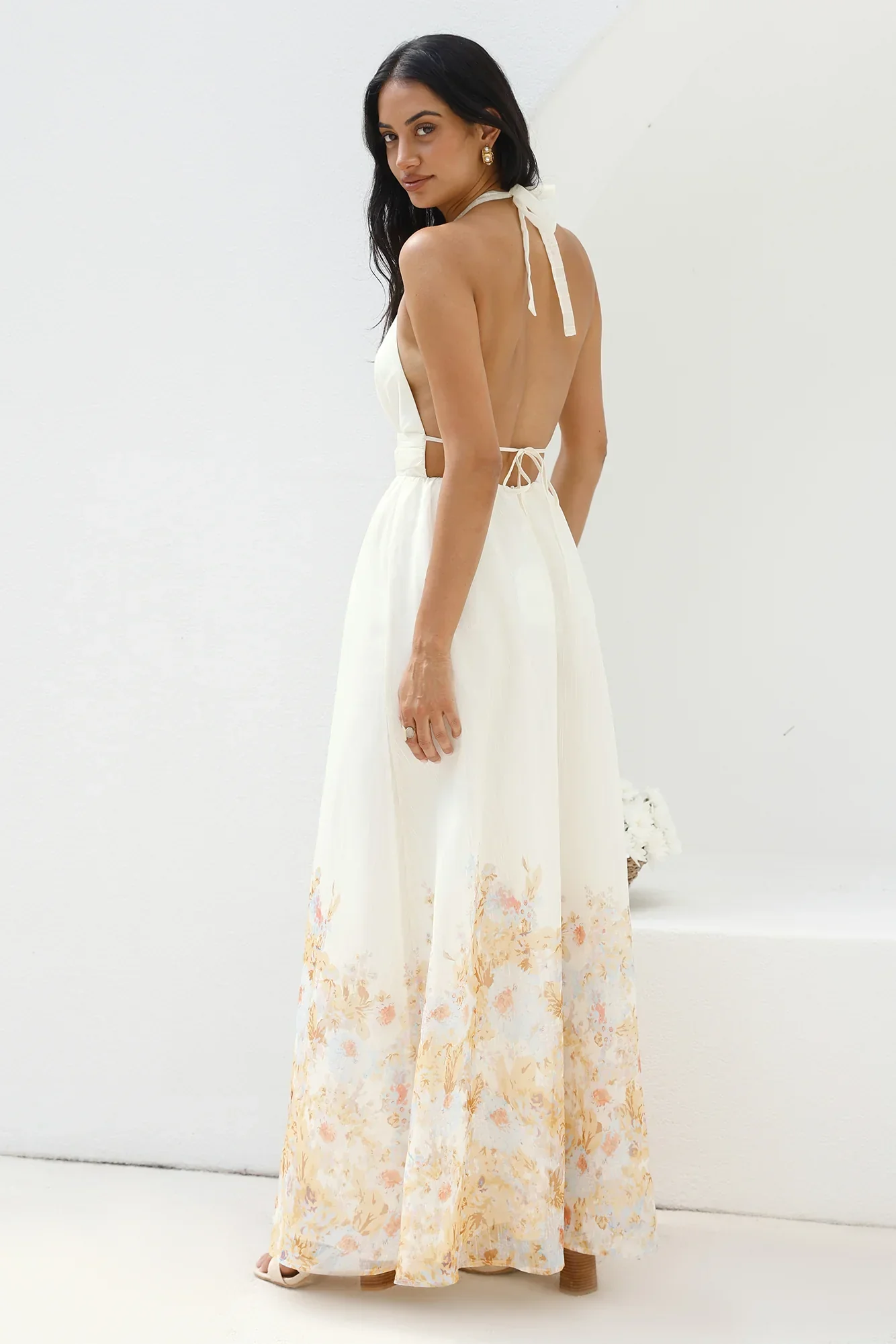 The Meadow���s Secret Halter Maxi Dress Yellow