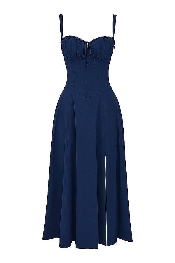 French Navy Bustier Sundress