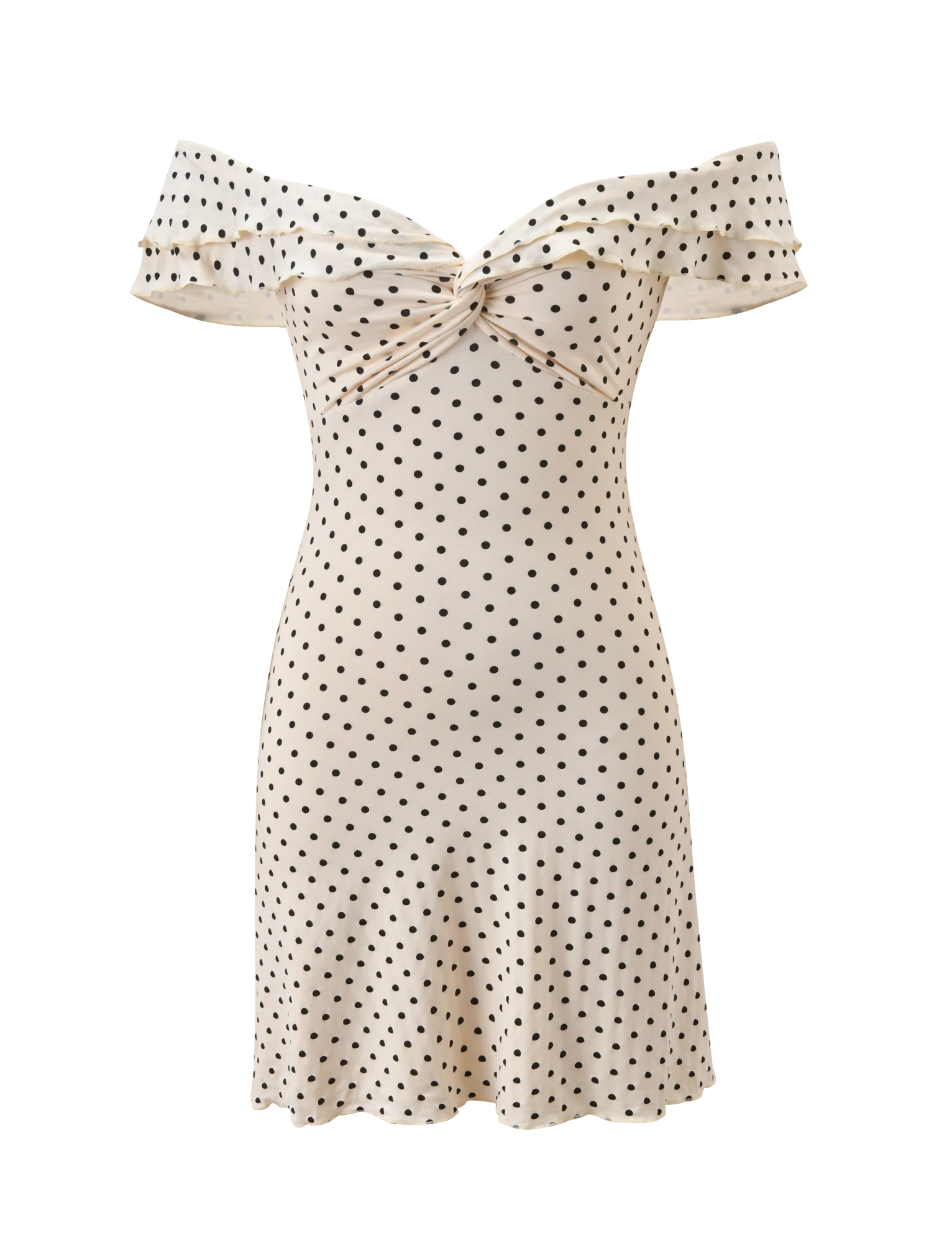 Denali Mini Dress - Cream Dot