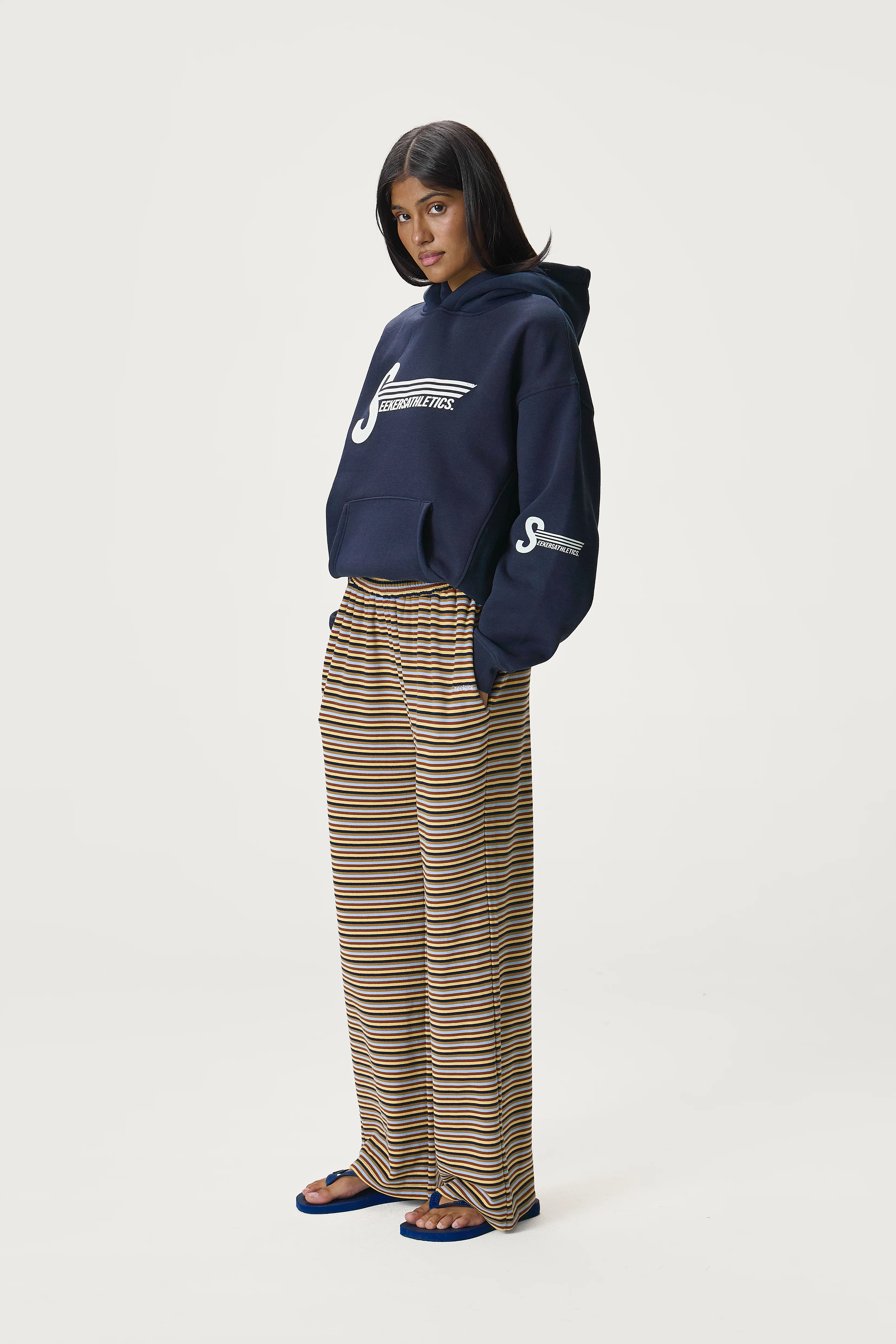 Seekers Athletics Hoodie in Navy