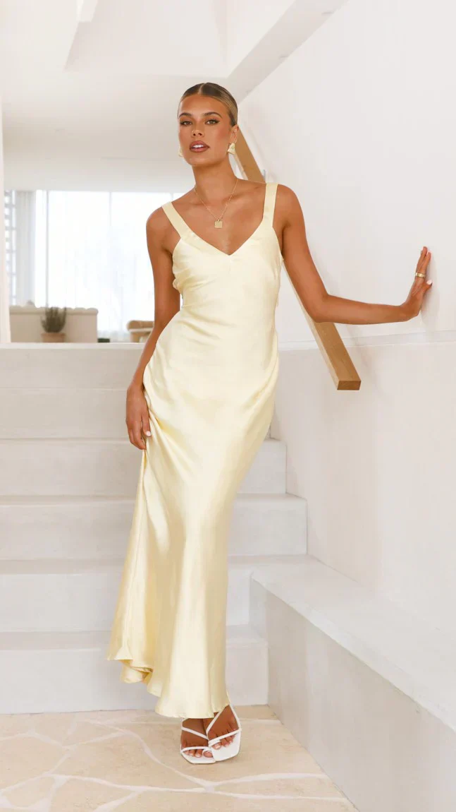 Andie Maxi Dress - Yellow - luluinthesky