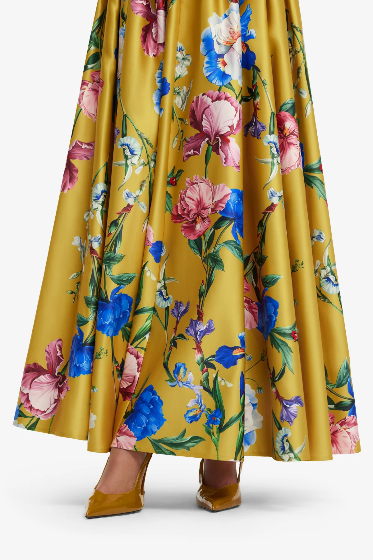 Reinette Skirt - Garden Print in Mustard