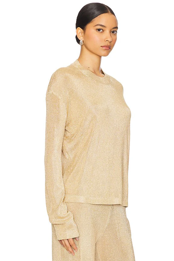 Hana Metallic Knit Top